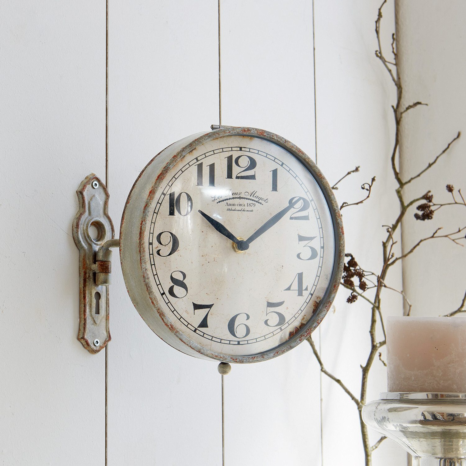 Mirabeau Wanduhr Uhr Adama antikgrau günstig online kaufen