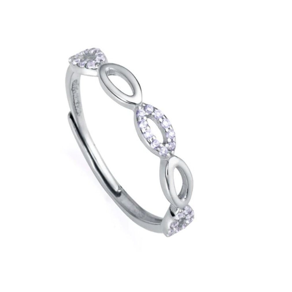 Viceroy Fingerring Silberner Ring Clasica mit Zirkonen 13160A013 53 mm