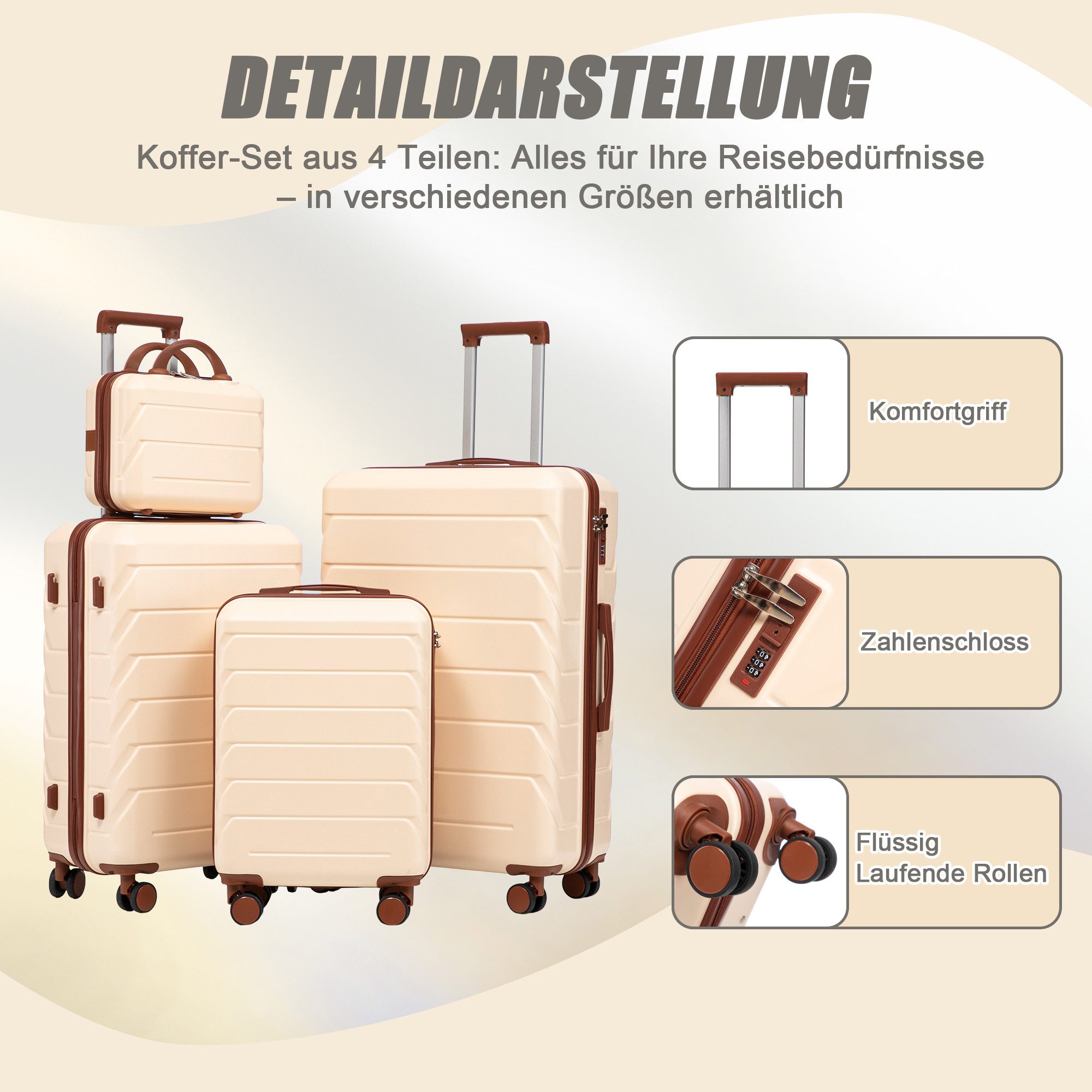 i@home Kofferset ABS-Spinner-Kofferset 14"/19"/24"/28" 4-teiliges, (Große&m günstig online kaufen