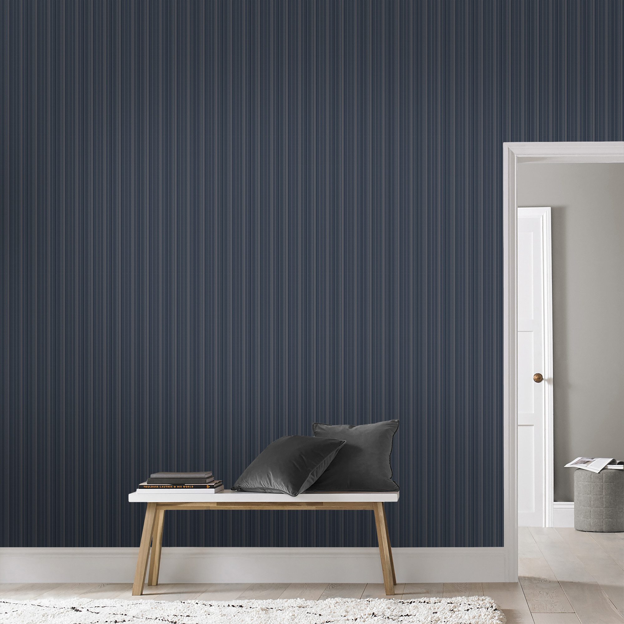 Superfresco Easy Vliestapete Camille Blau 10mx52cm, glatt, abstrakt, (1 St), Camille 1000x52cm