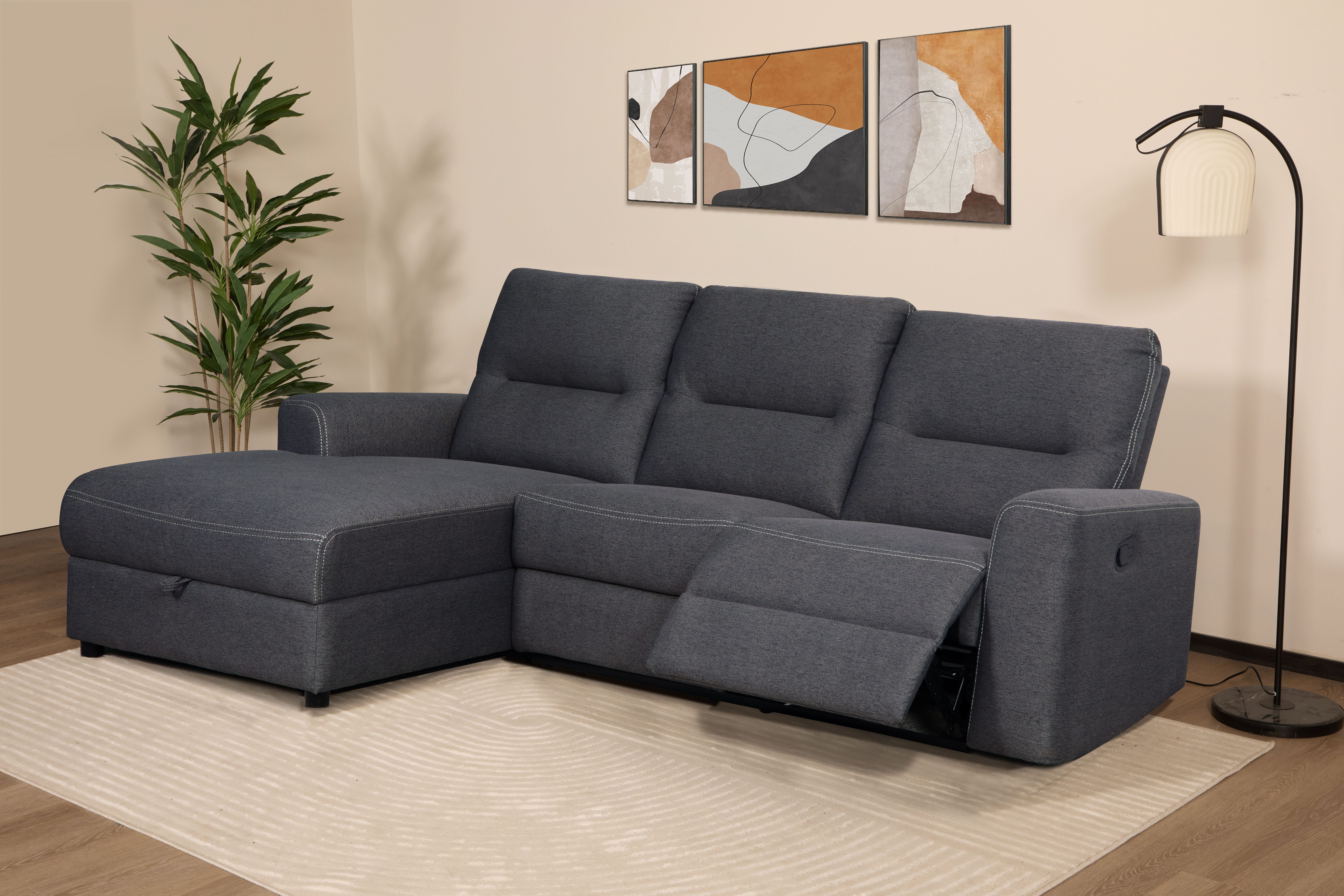 Home affaire Ecksofa "VENOIR, L-Form, 250 cm, manuelle u. elektrische Funkt günstig online kaufen