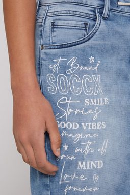 SOCCX Jeansrock mit Bindeband