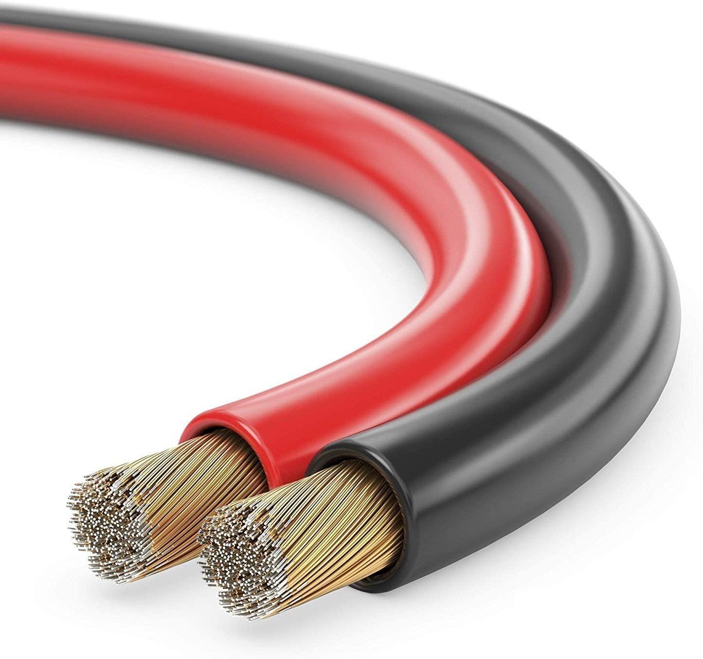 sonero Lautsprecherkabel 2x1,5mm², CCA 30,0m, rot/schwarz Audio-Kabel