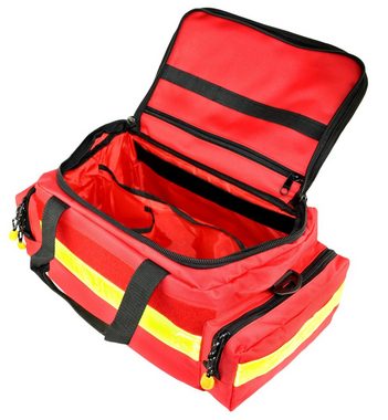 GRAMM medical Arzttasche Notfalltasche Rot Nylon + Füllung DIN 13157:2021-11 450 x 240 x 200 mm