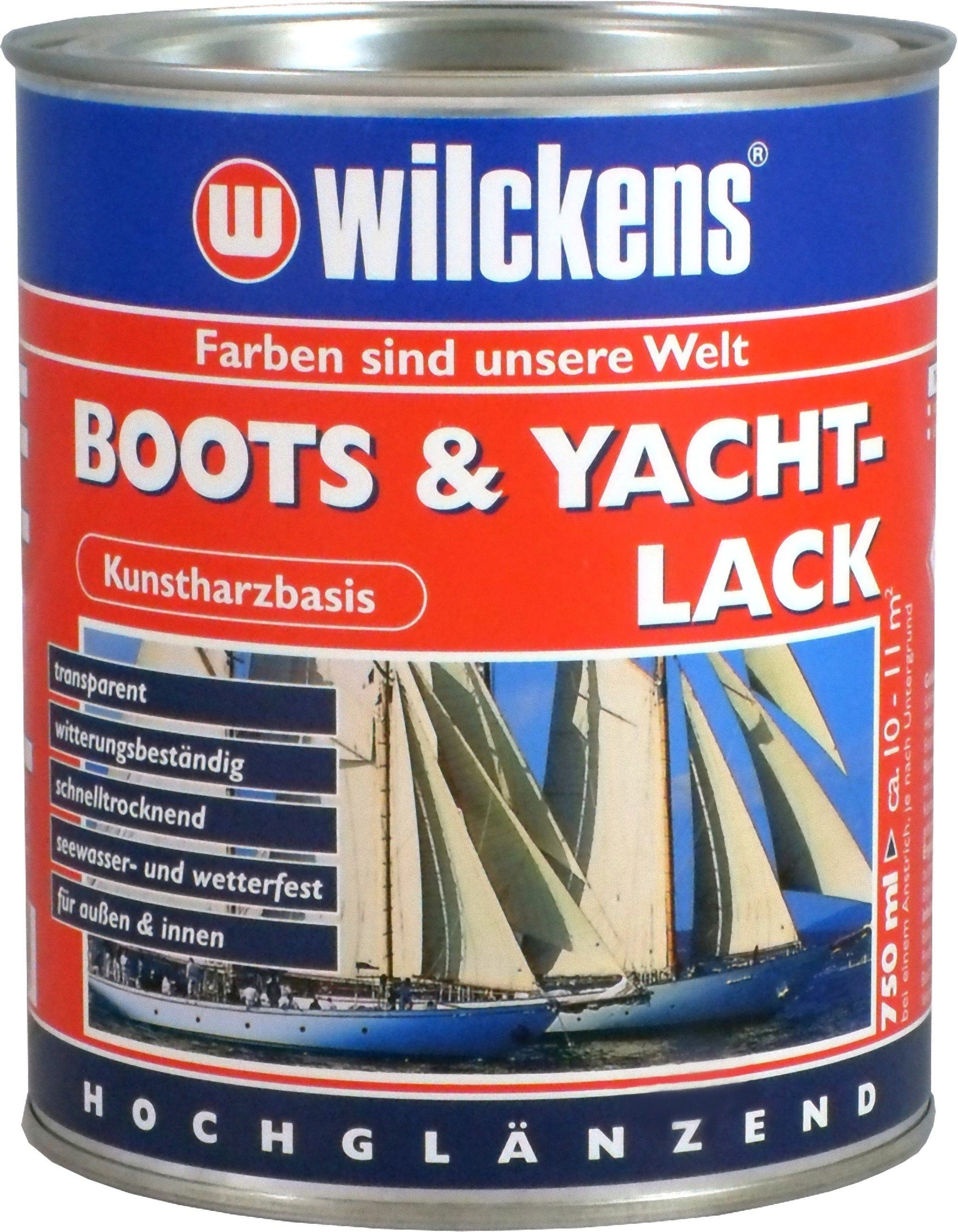 Yachtlack Klarlack Yacht Farben Lack Boot Bootslack Farblos 0,75l Holz Lack, Wilckens
