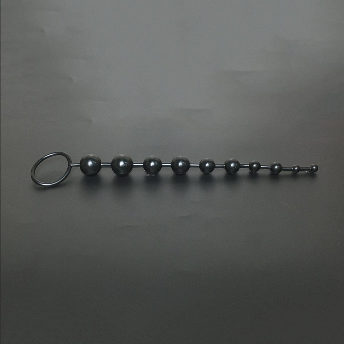 TPFSecret Analkette für Männer und Frauen, ergonomische große 29,5cm Anal Kette, mit 10 Perlen, und unterschiedlichem Durchmesser - Farbe: Schwarz