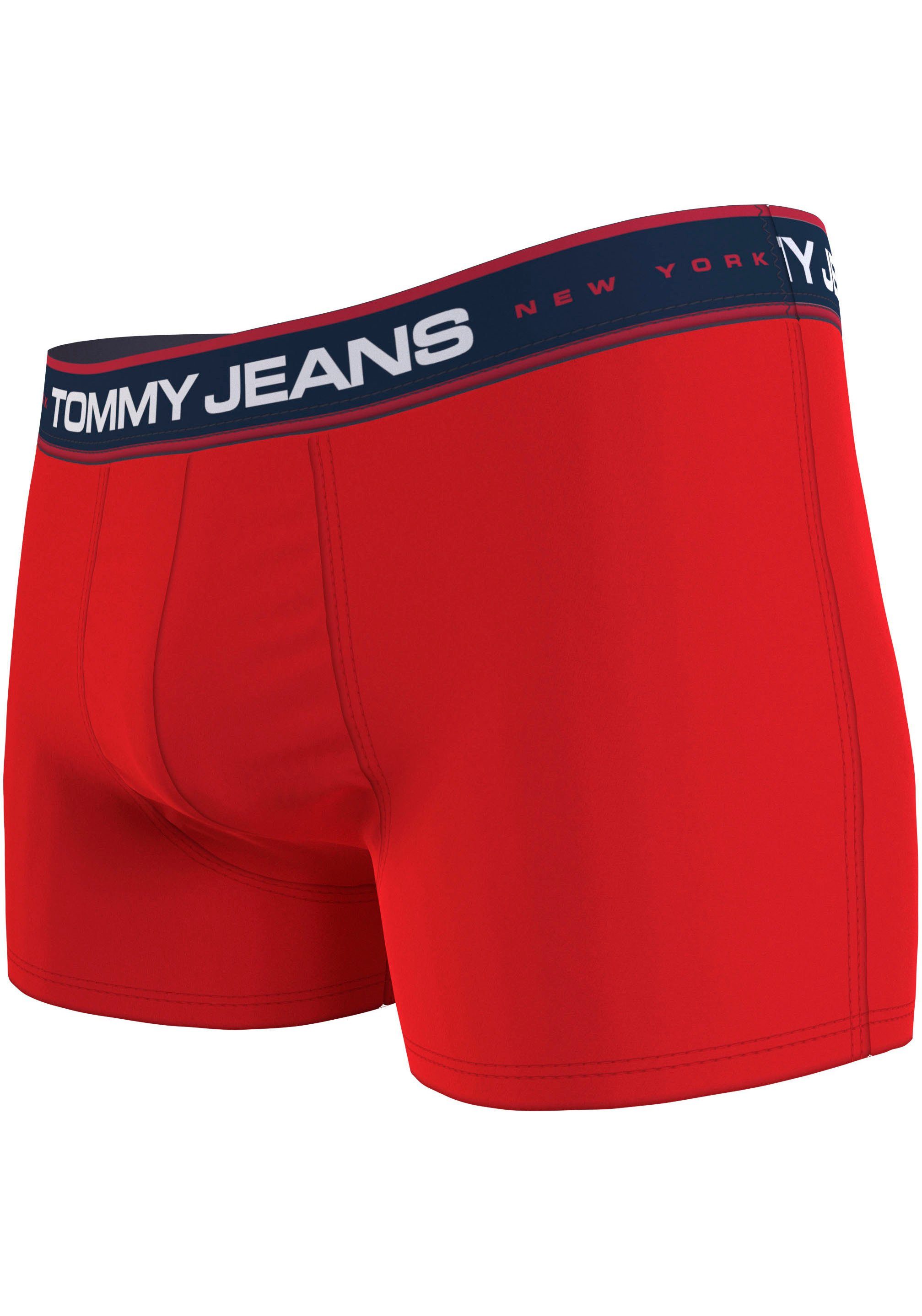 crimson/ white/ deep (Packung, 3P Taillenbund Hilfiger TRUNK Underwear Trunk am Tommy desert mit Logo sky 3er-Pack) 3-St.,