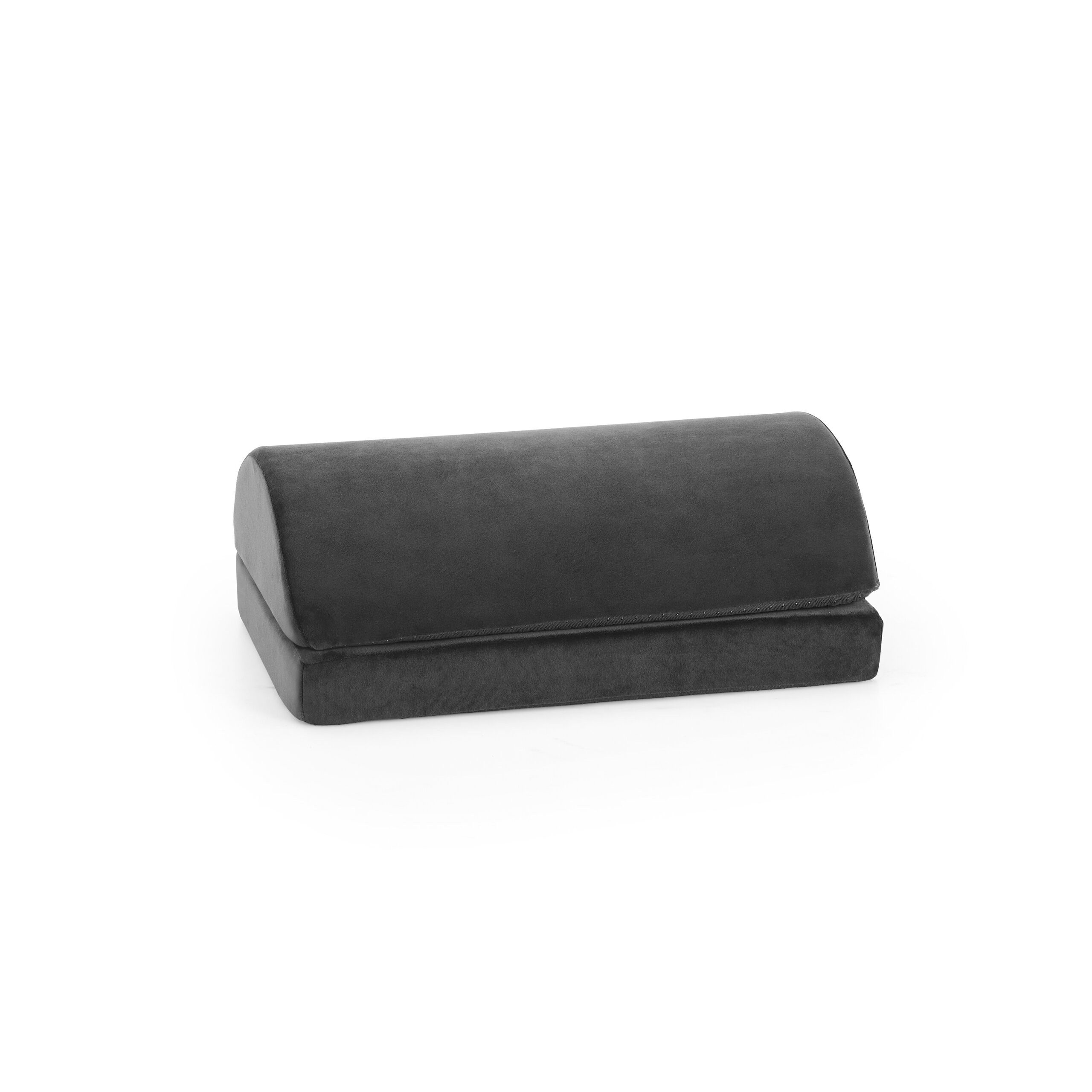hjh OFFICE Fußstütze Podi Velvet 1 Fußstütze Höhe 15.0 cm, gepolsterte Fußablage mit Wippfunktion, höhenverstellbar