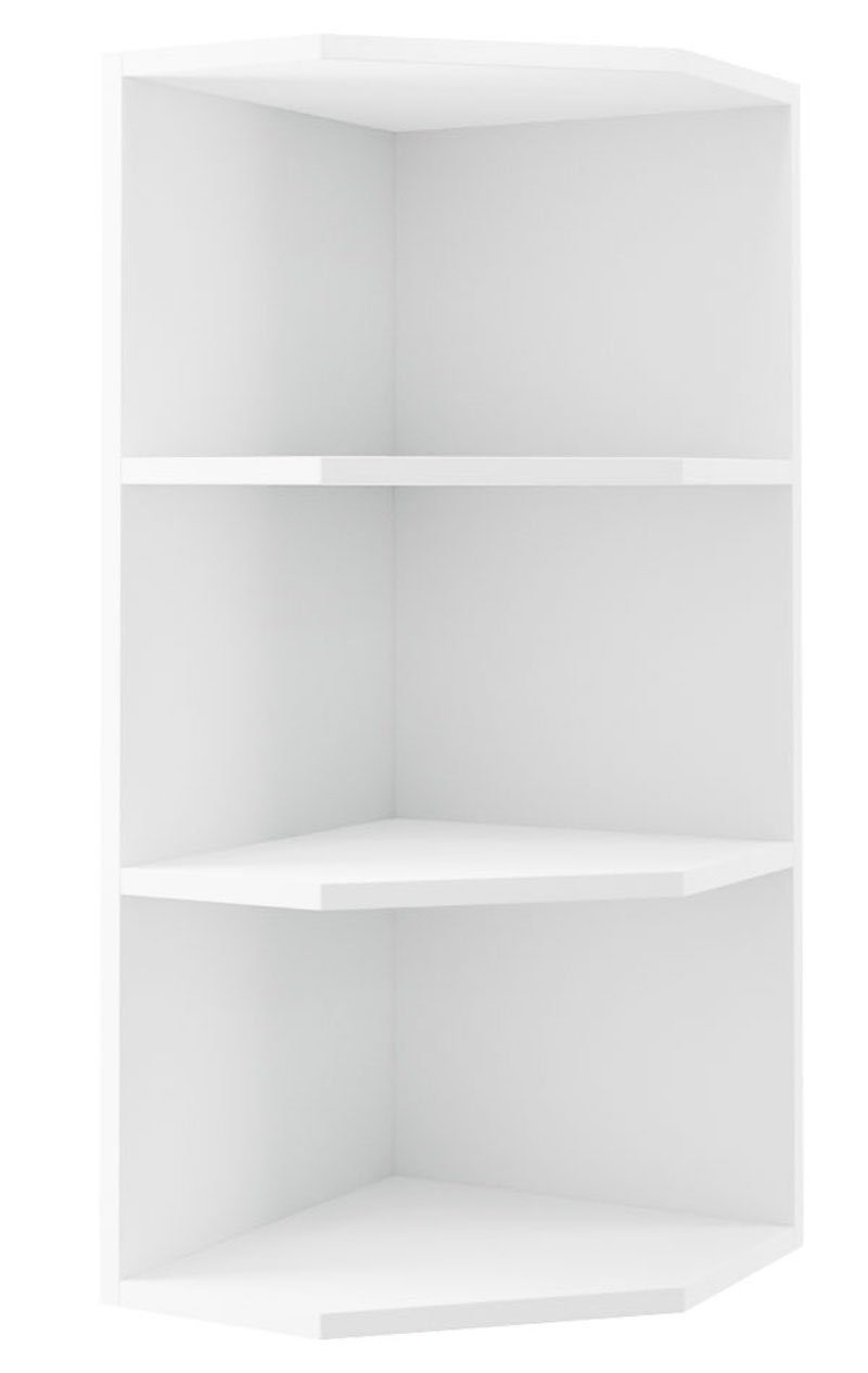 Feldmann-Wohnen Eckhängeschrank 30cm Farbe wählbar mit 3 Ablageböden weiß