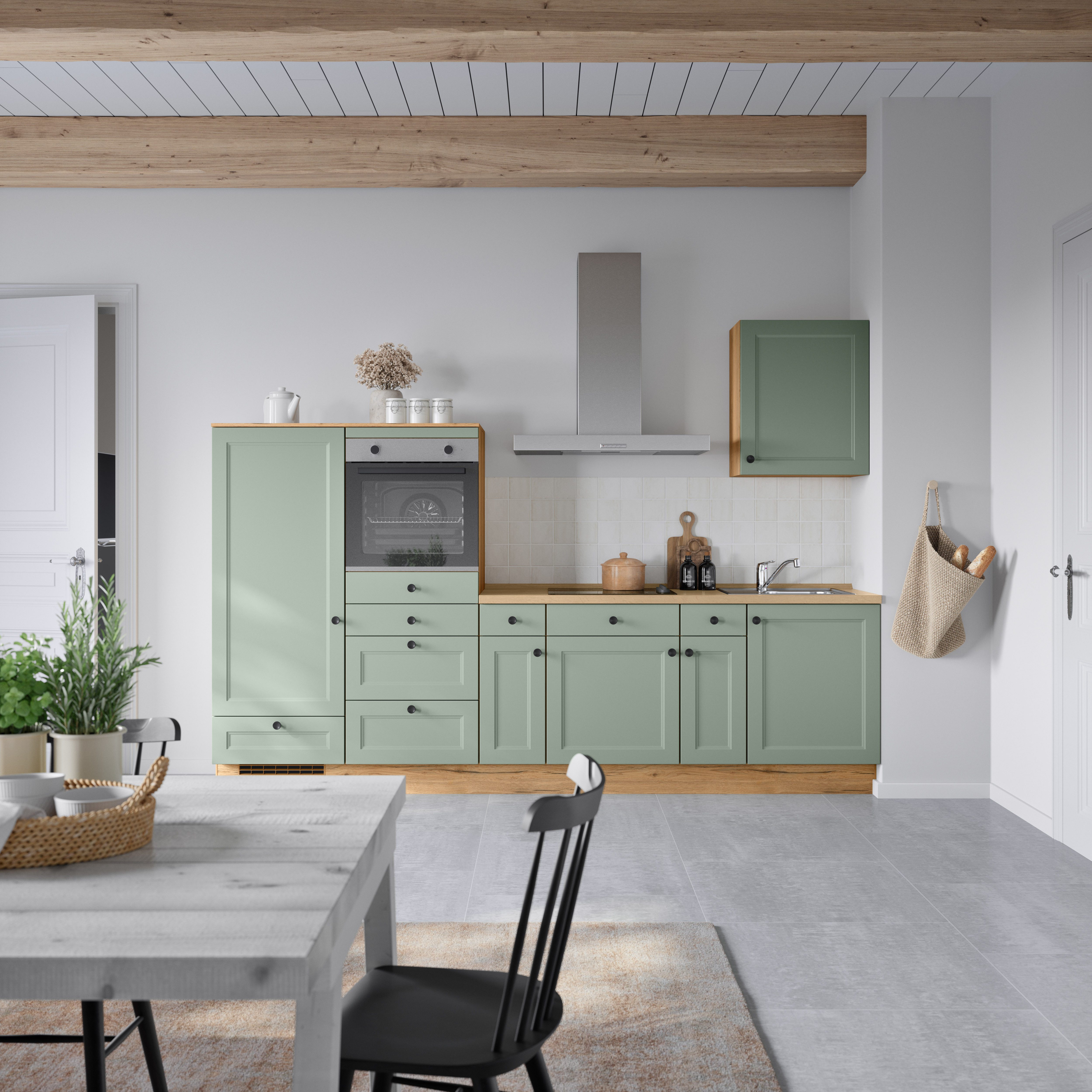nobilia® Küchenzeile "Cascada I", NEU: individuell anpassbar mit gratis Profi-Beratung, vormontiert, Breite 300 cm, Ausrichtung wählbar, wahlw. mit E-Geräten