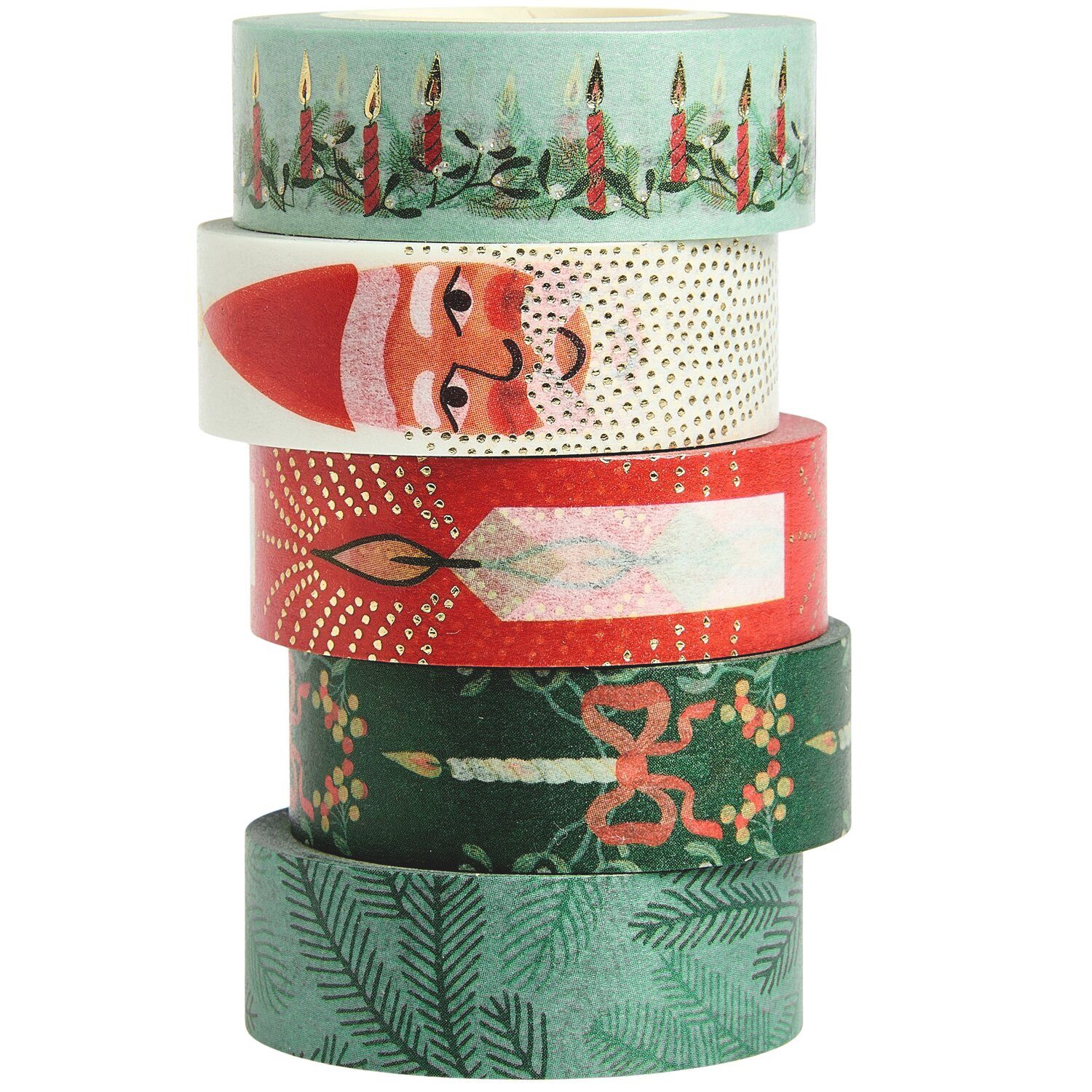 Rico Design Geschenkpapier Tape Set Advent Advent 5 Stück