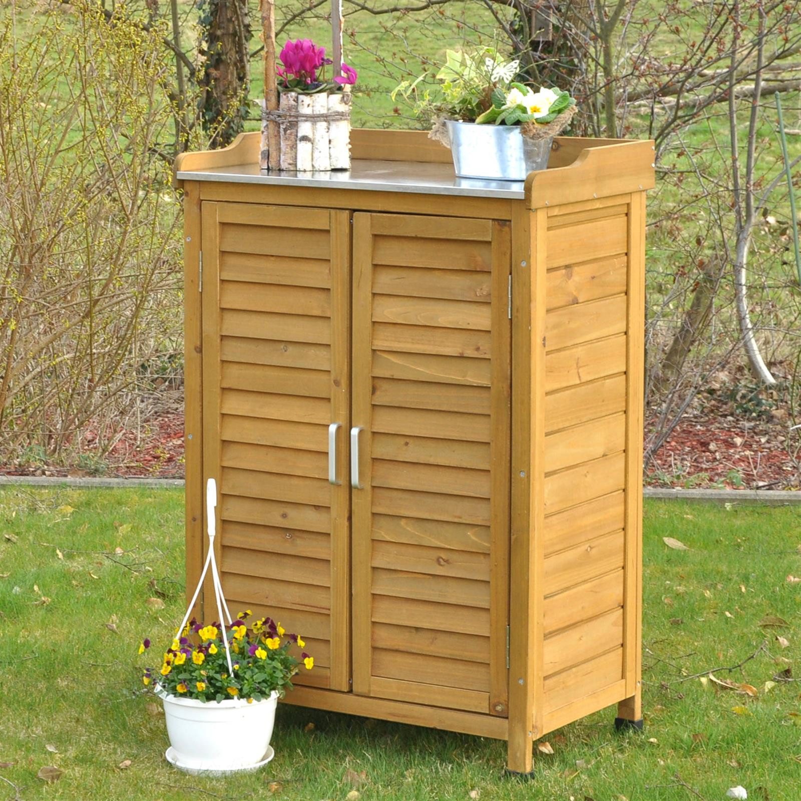 dazikemo Geräteschrank Gartenschrank braun günstig online kaufen