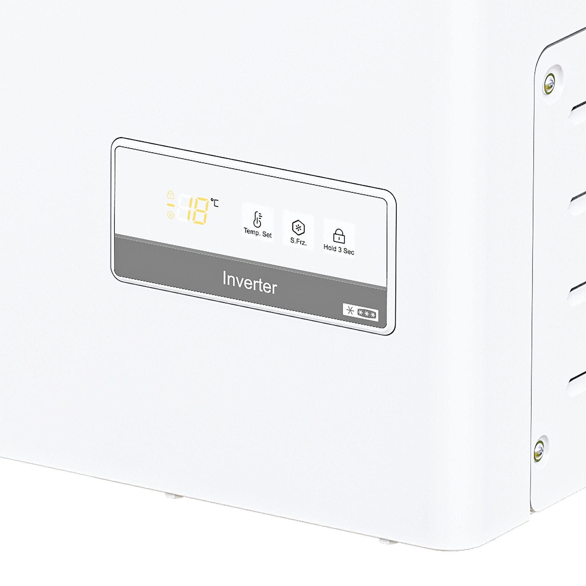 Haier Gefriertruhe HCE200D, 91.5 cm breit, 196 l, 1 Metallkorb, LED Beleuchtung, Temperaturanzeige, Tauwasserablauf