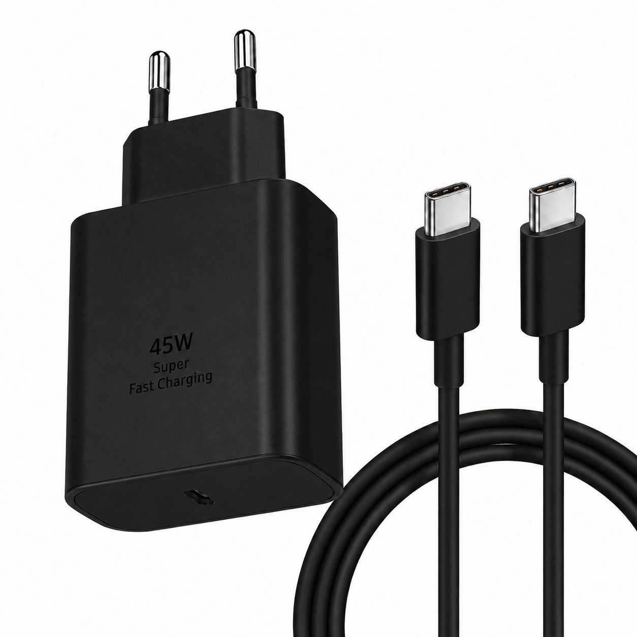 Ventarent 45W USB-C Power Delivery für Microsoft Surface USB-Ladegerät (3000 mA, Set, 2-tlg., Netzadapter mit Ladekabel, PPS)