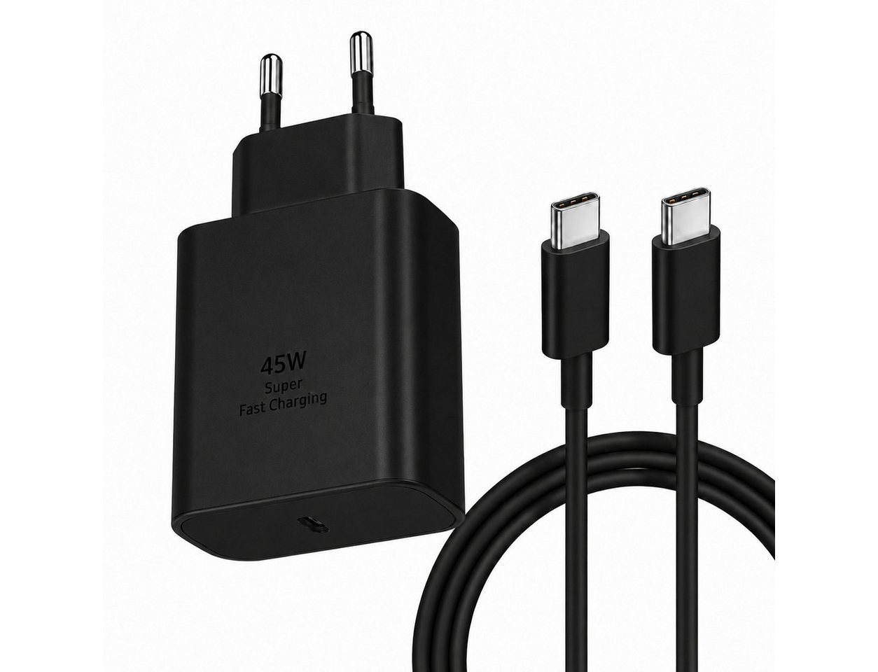 Ventarent 45W USB-C Power Delivery für Microsoft Surface USB-Ladegerät (3000 mA, Set, 2-tlg., Netzadapter mit Ladekabel, PPS)