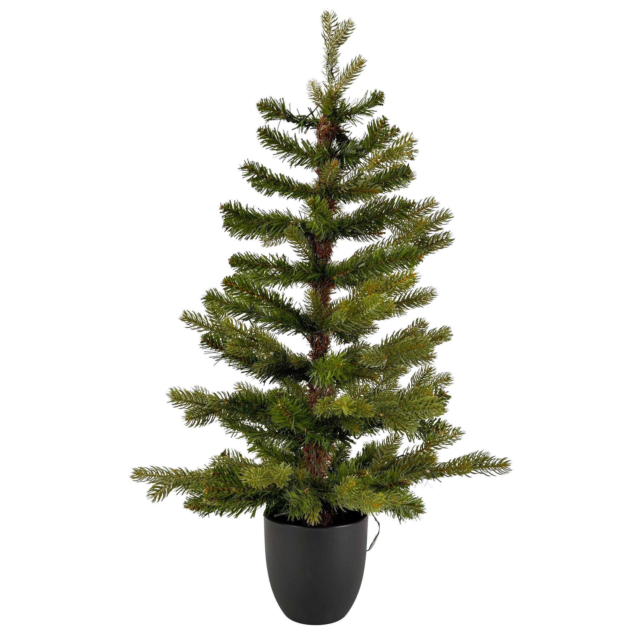 Online-Fuchs Künstlicher Weihnachtsbaum mit bunter LED-Beleuchtung und Topf - 85 cm klein - Outdoor geeignet, Mix aus Spritzguss und PVC Spitzen, Standort frei  – Bild 2 von 5