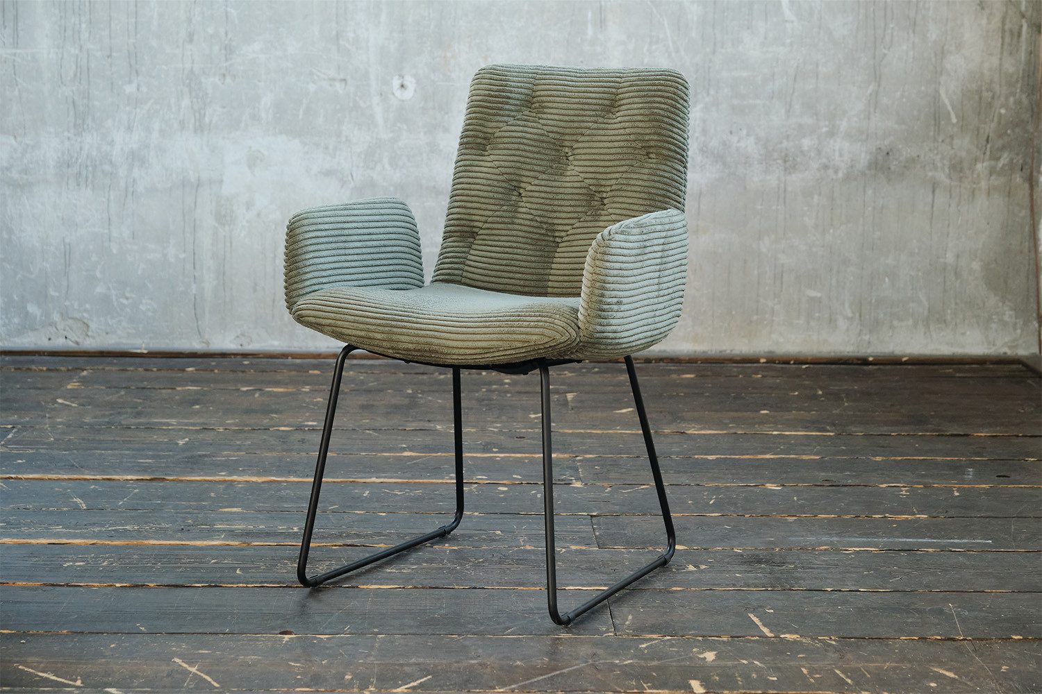 KAWOLA Esszimmerstuhl NEW CHARME, Stuhl Esszimmersessel Cord, mit od. ohne Drehfunktion, versch. Farben
