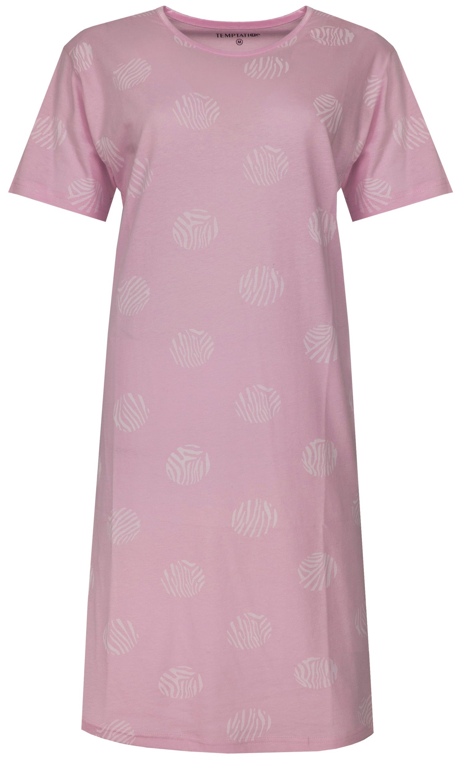 TEMPTATION Nachthemd Damen Schlafshirt mit kurzem Arm (1-tlg) Baumwolle