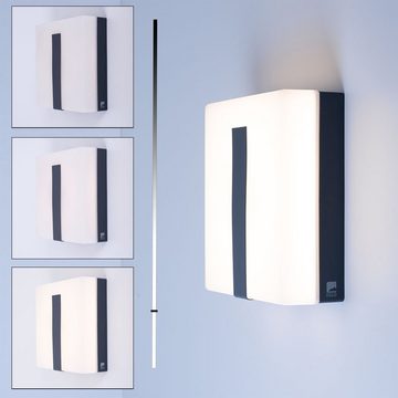 EGLO LED Wandstrahler, LED-Leuchtmittel fest verbaut, Warmweiß, Wandleuchte Hausnummernleuchte Smart LED Außenleuchte