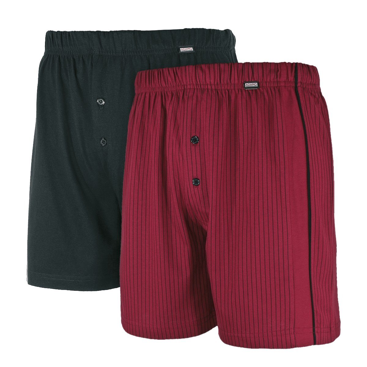 Boxershorts Adamo 2er-Pack Boxershorts schwarz/weinrot Übergröße