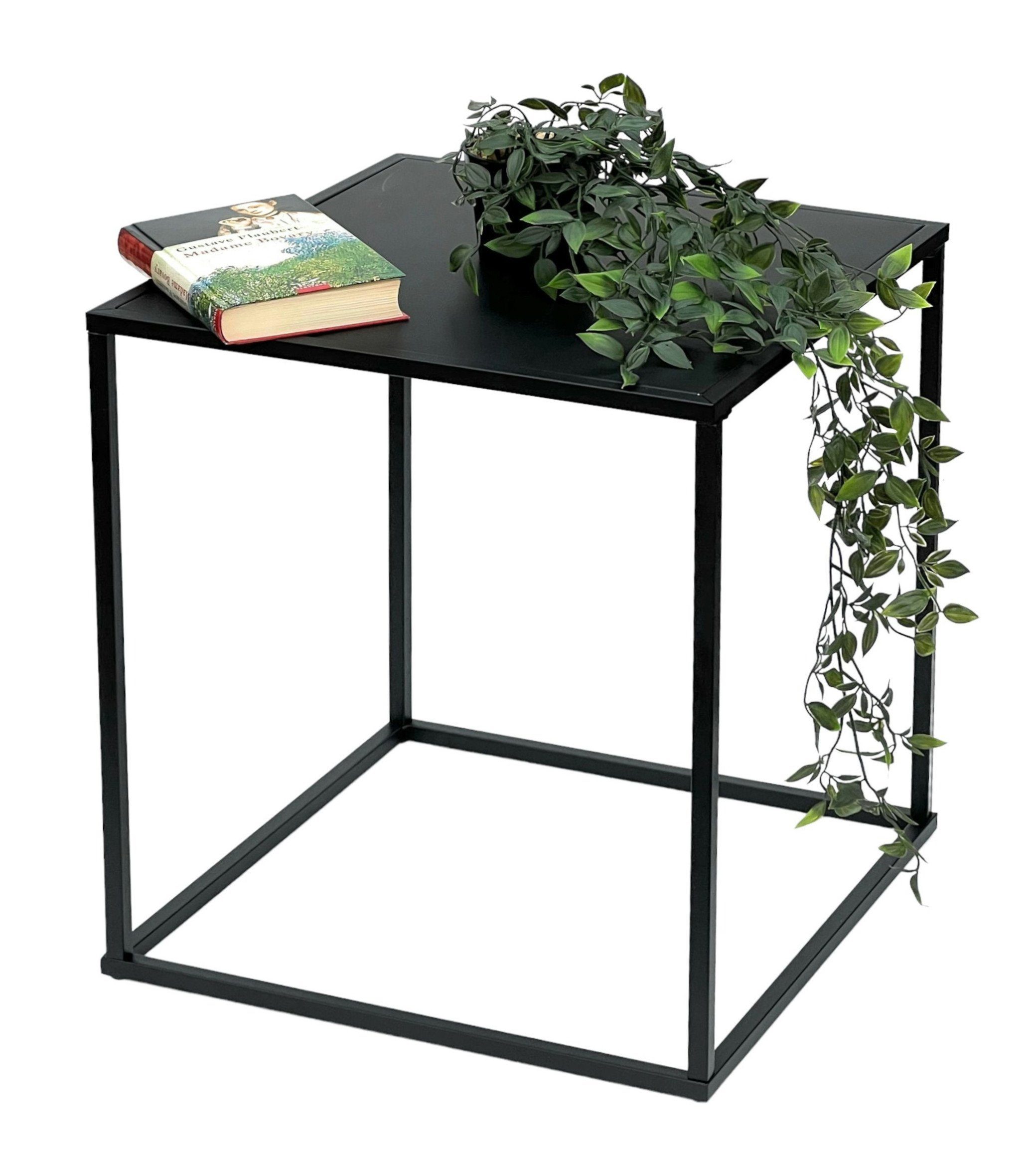 DanDiBo Beistelltisch Couchtisch Schwarz Metall Wohnzimmer günstig online kaufen