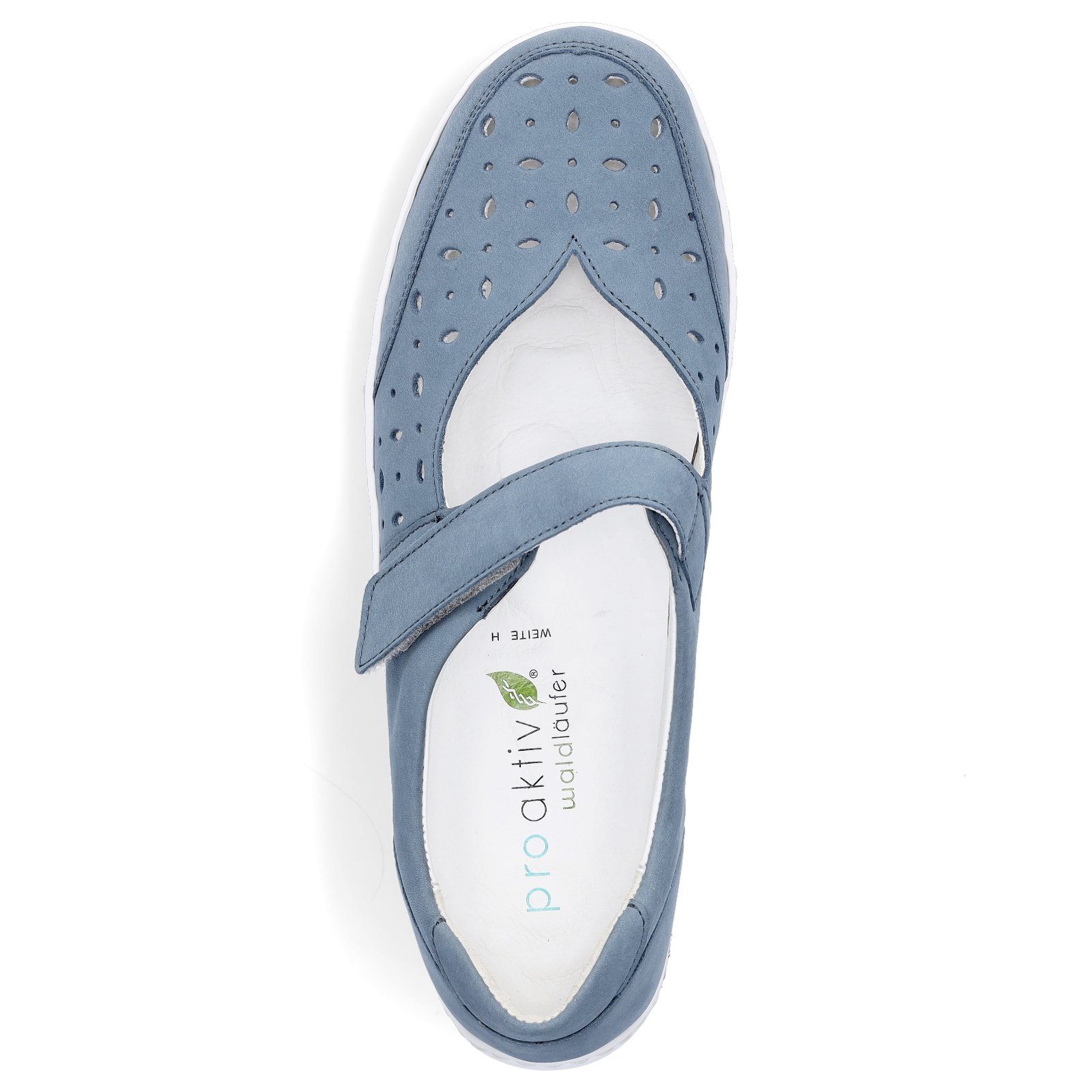 Waldläufer Waldläufer Damen Leder Klettschuh denim blau Slipper