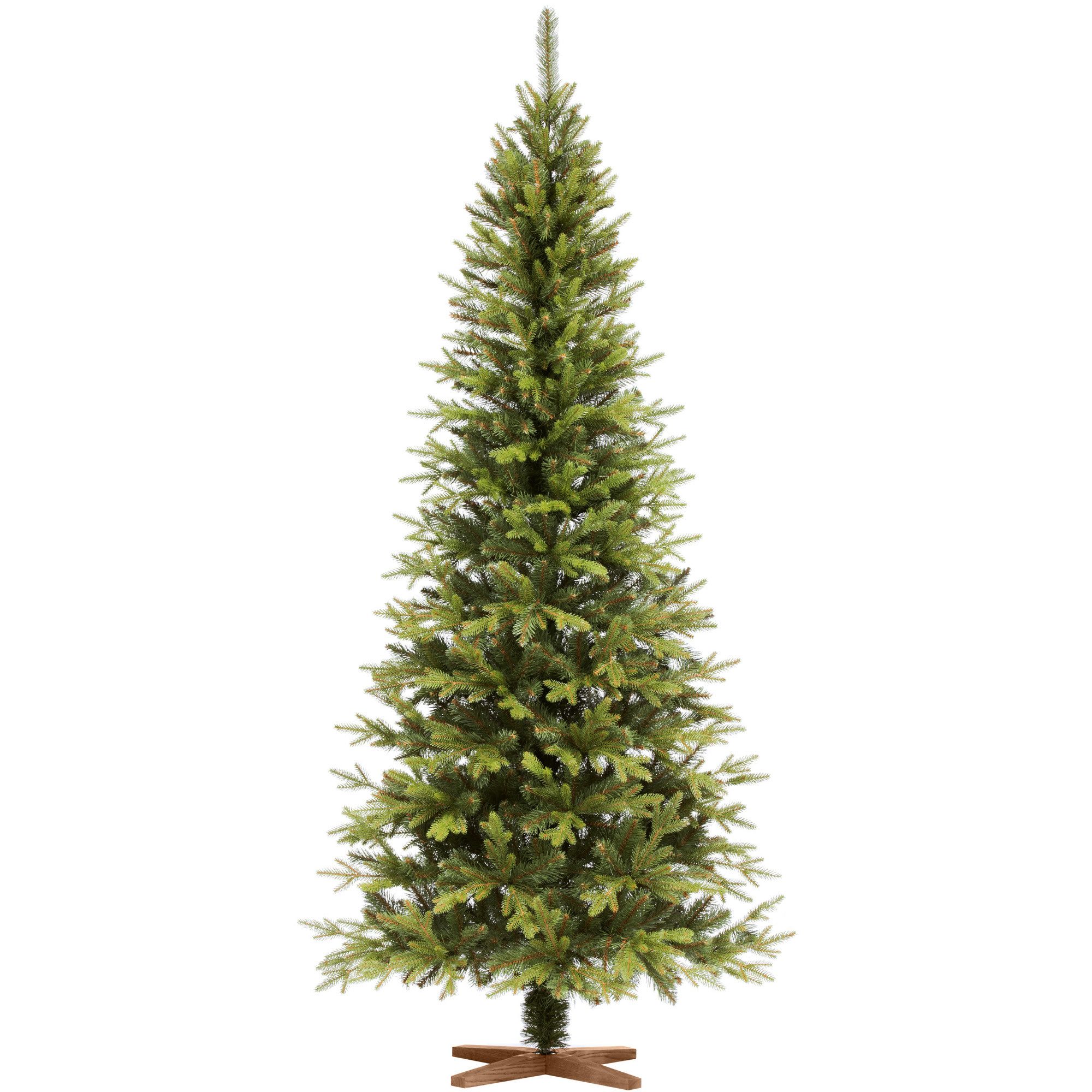 Fairytrees Künstlicher Weihnachtsbaum FT05, Nordmanntanne SLIM Premium, NORDMANNTANNE SLIM Premium