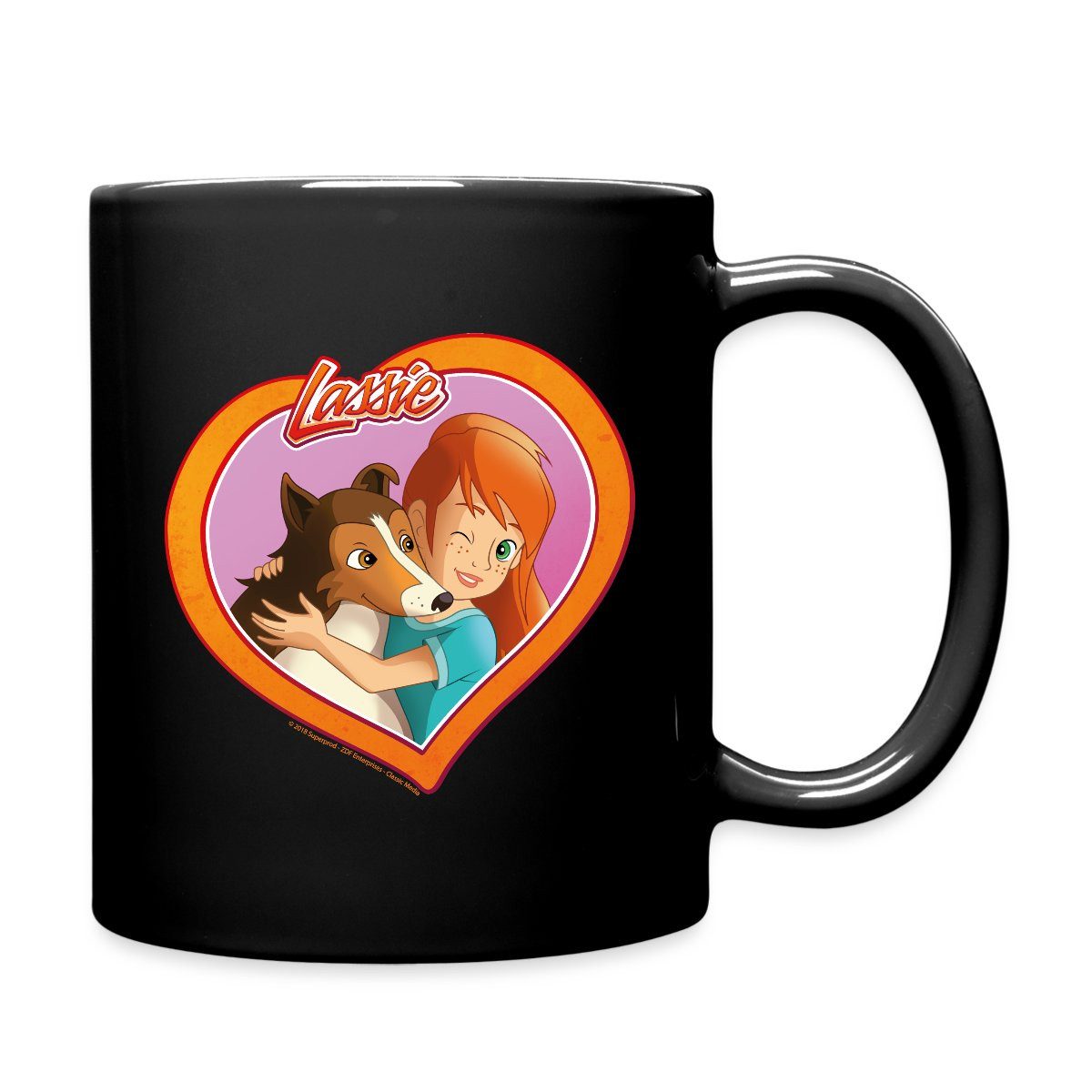 Spreadshirt Tasse Lassie Ein Herz Und Eine Seele Tasse Einfarbig, Keramik