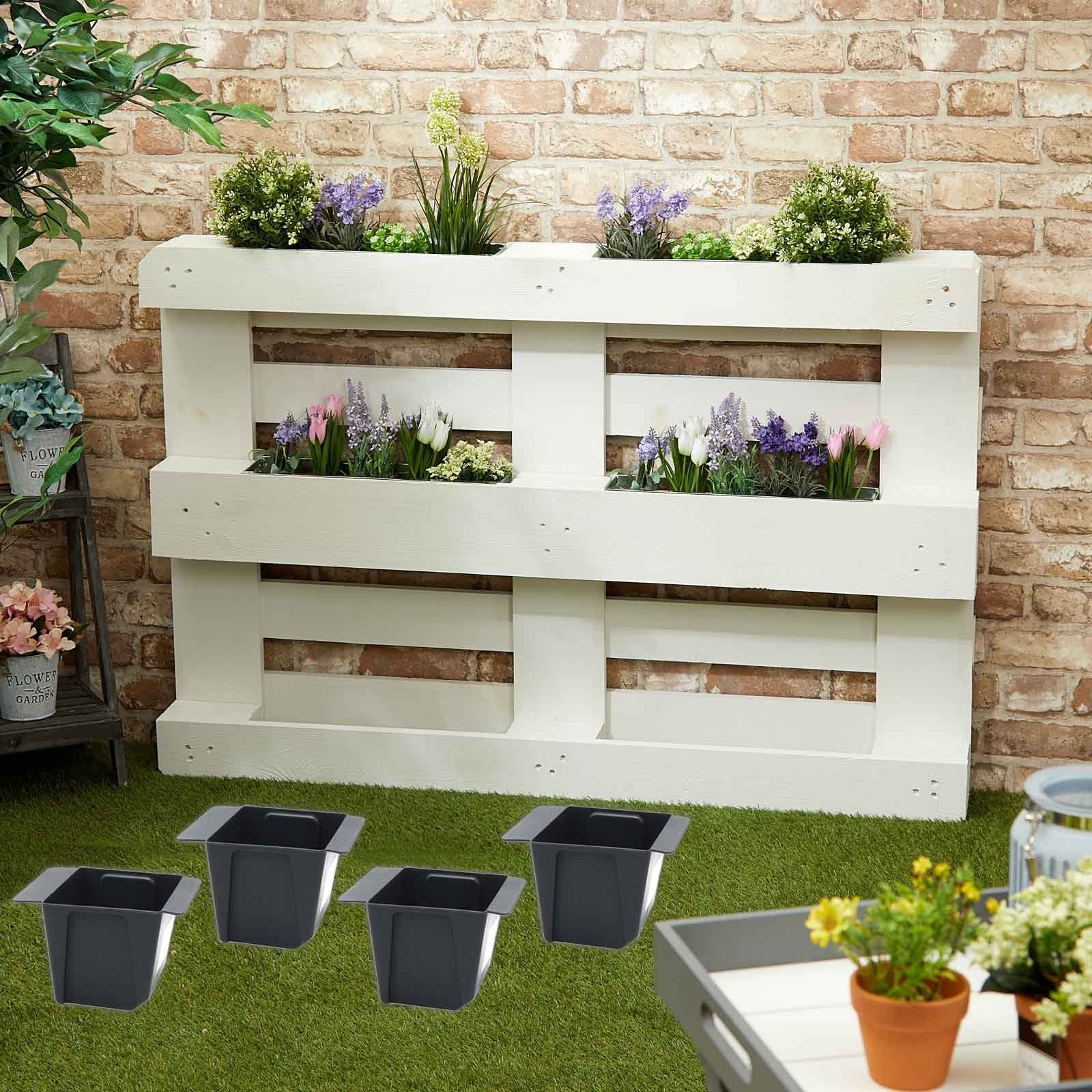 HAC24 Blumenkasten Pflanzkasten Europalette Blumenkübel Pflanzkübel