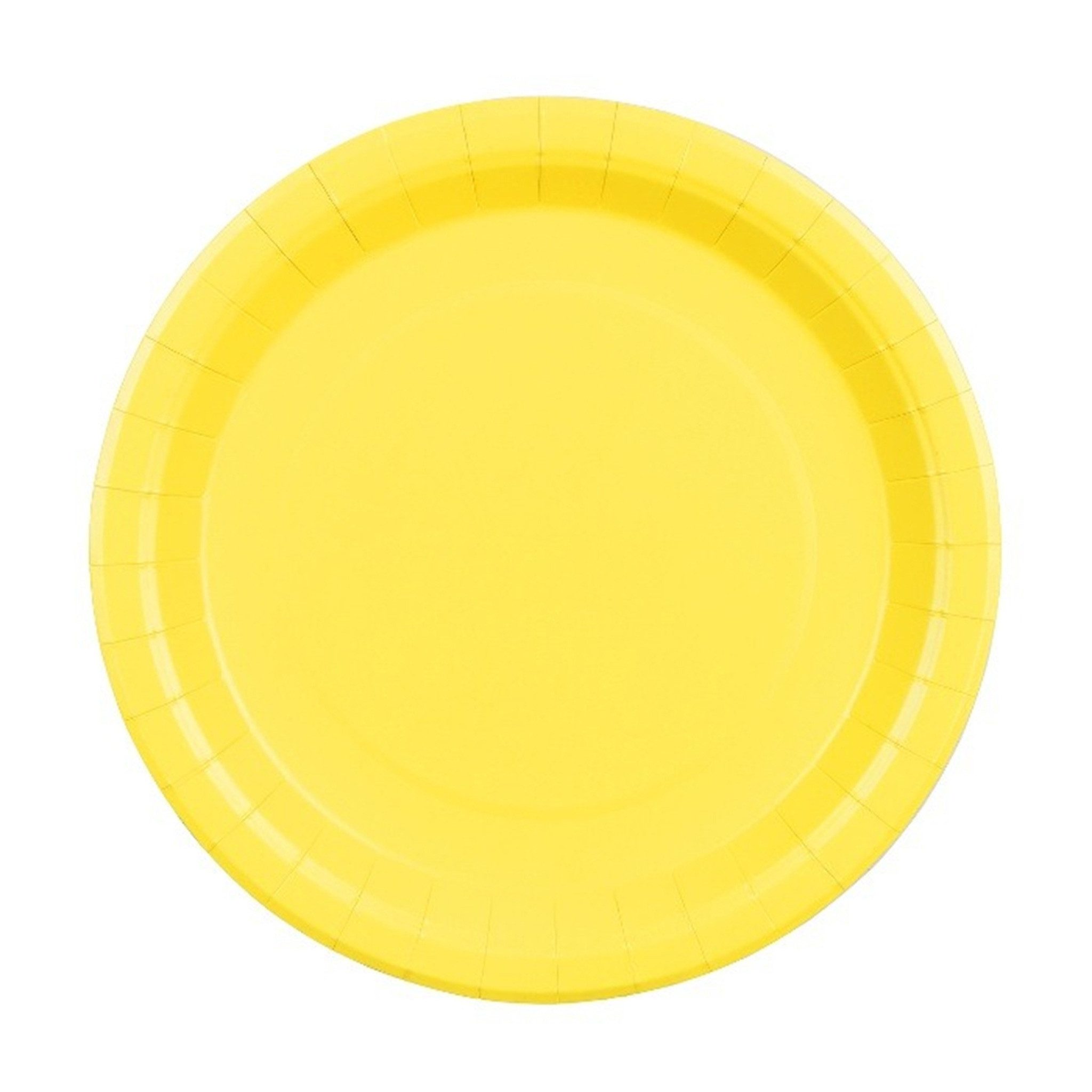 partydeco Teller, Pappteller 18cm 6er Set Gelb