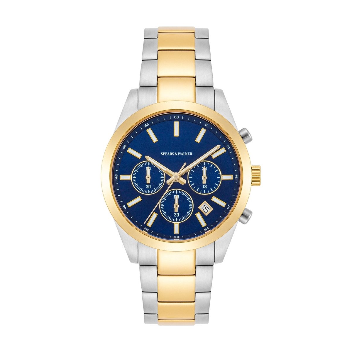 Spears & Walker Chronograph silber/gelbgold