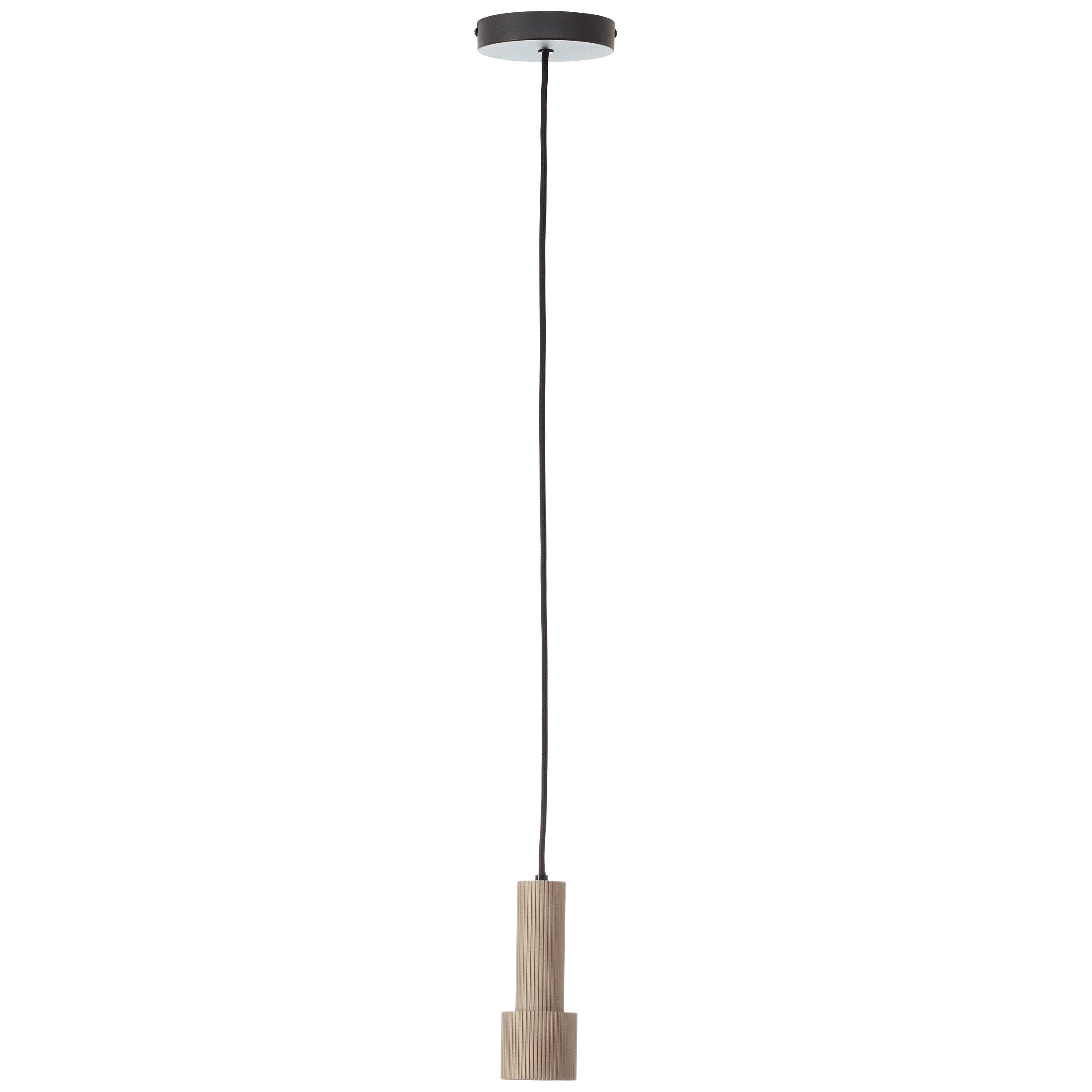 Brilliant Pendelleuchte Cadiz, ohne Leuchtmittel, 150 x 13 cm, GU10, kürzbar, Aluminium, matt schwarz/bronzefarben