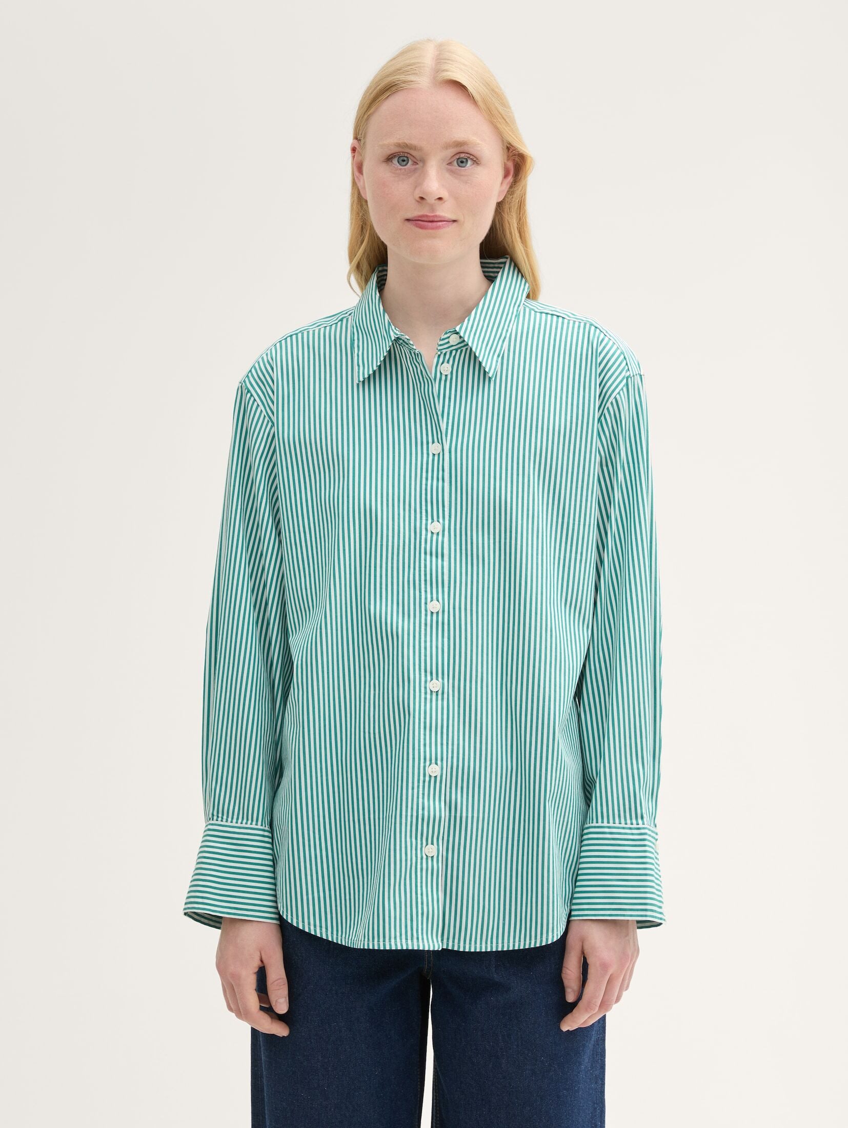 Langarmbluse Gestreiftes Loose Fit Hemd