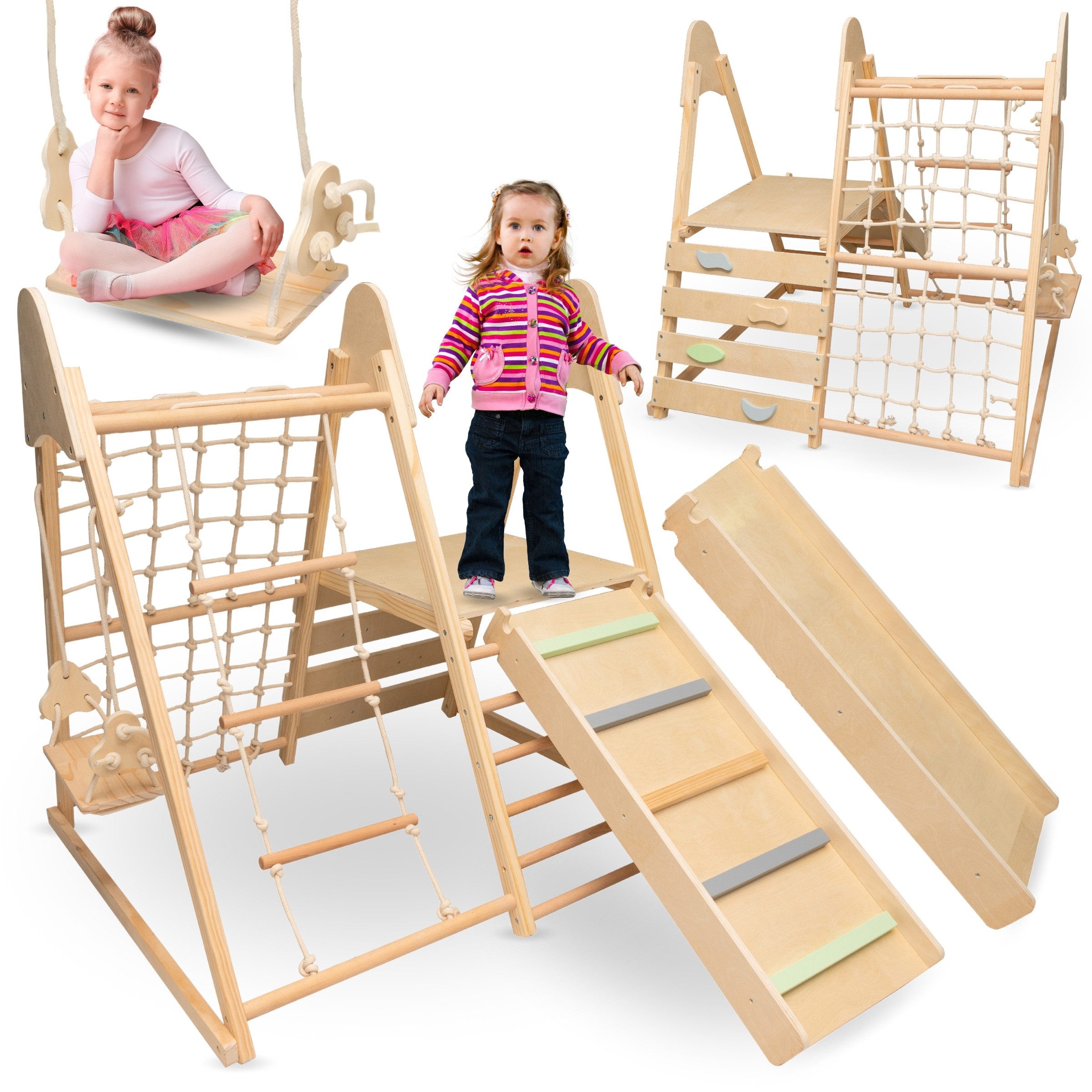 Mamabrum Lernspielzeug Mamabrum 5-in-1 Holzspielplatz für Kinder günstig online kaufen