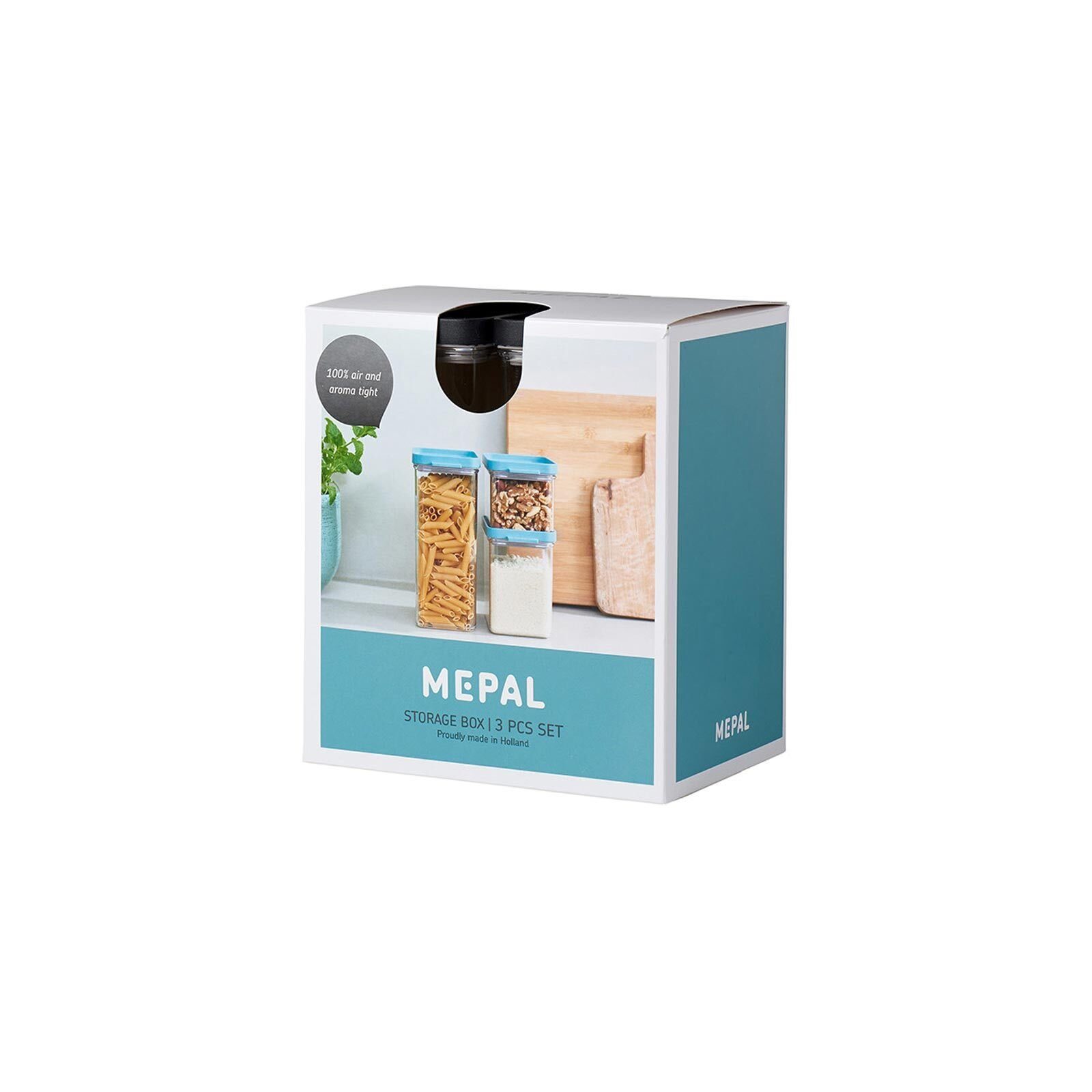Omnia Mepal + 1100 700 ml, Kunststoff, 2000 Black + Vorratsdosen-Set (3-tlg) Vorratsdose