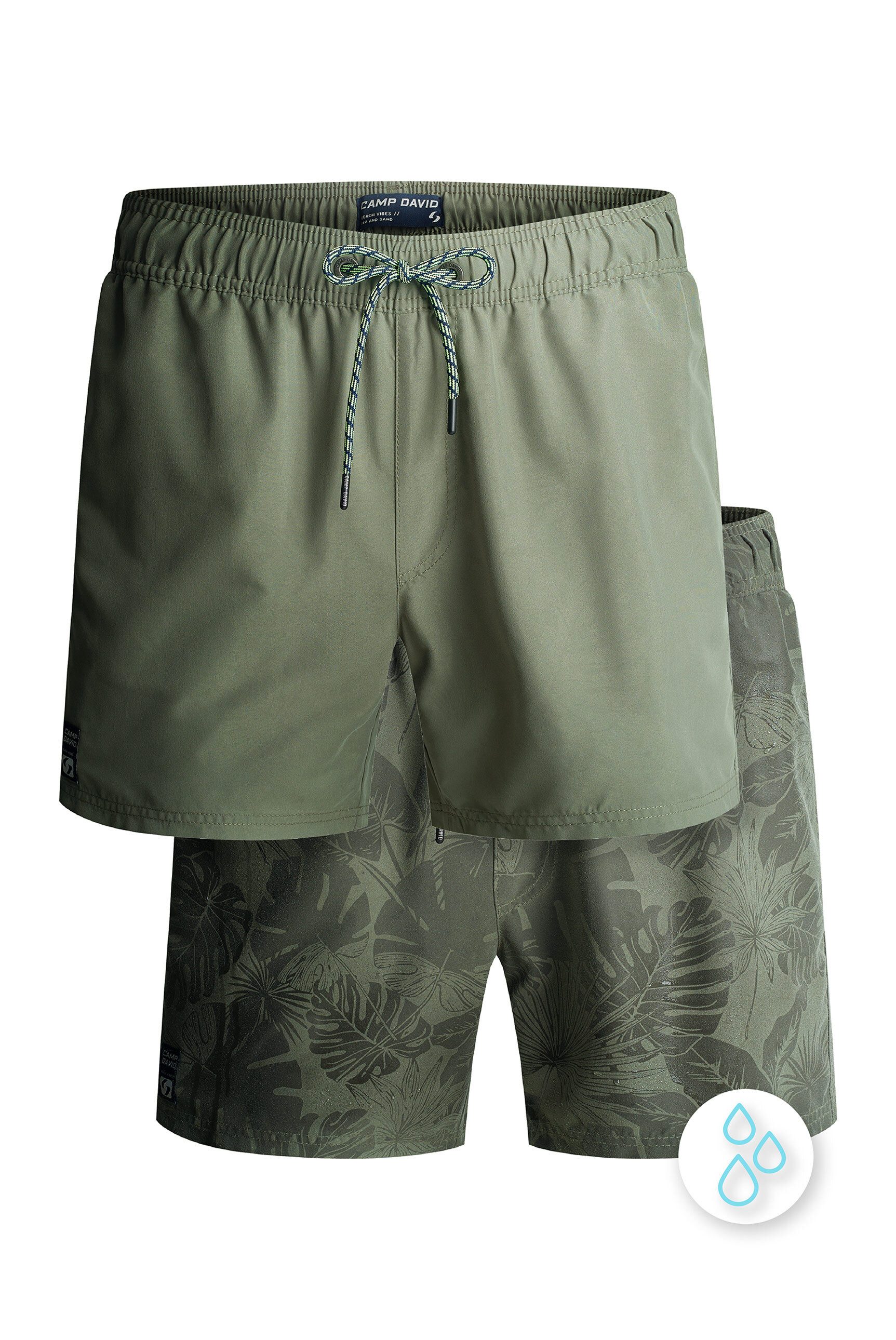 CAMP DAVID Badeshorts mit Einschubtaschen, einer Gesäßtasche und Beintaschen