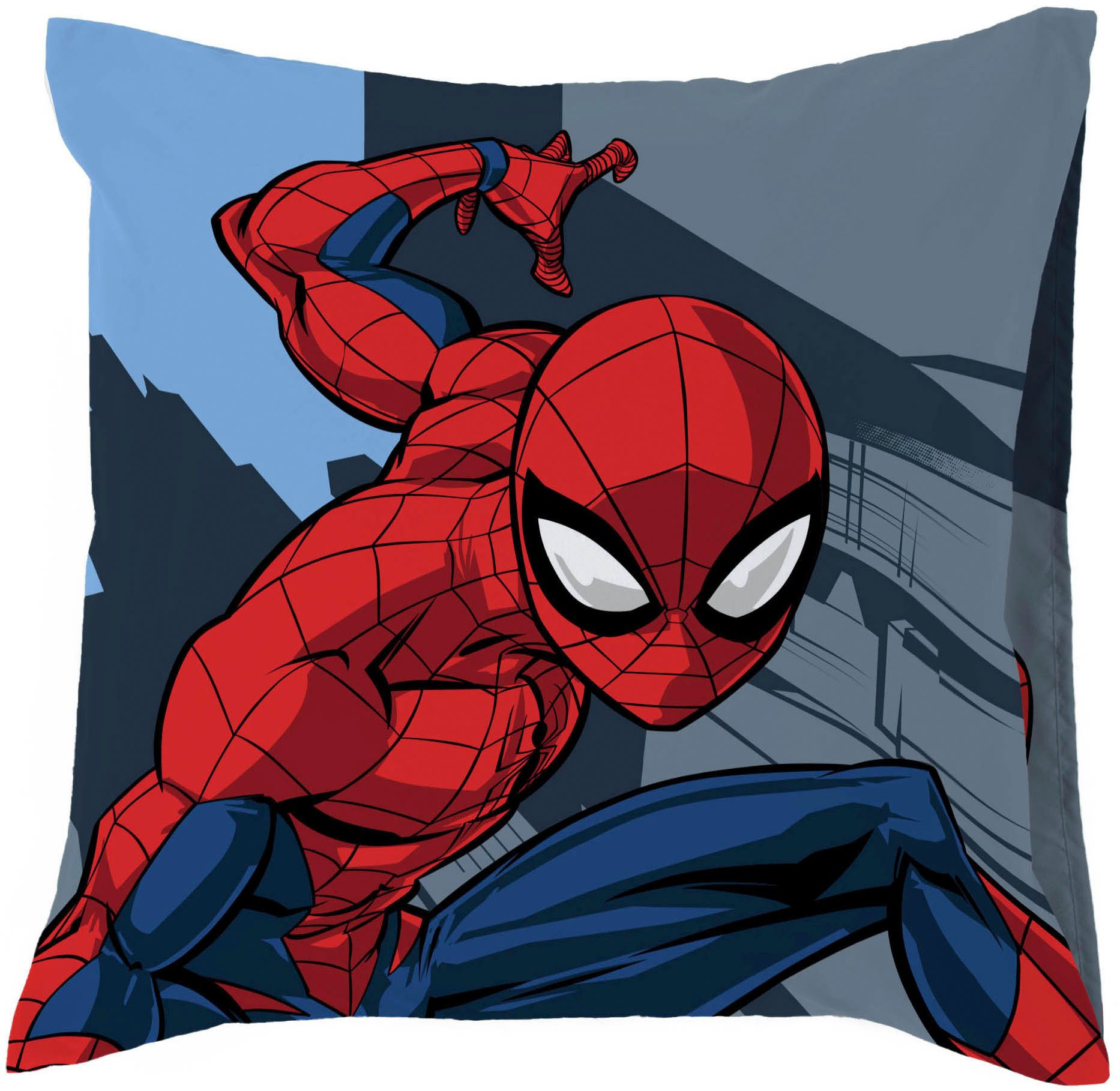 MARVEL Kinderbettwäsche Marvel Spiderman Bettbezug-Set 135x200 cm + Kissenbezug 80x80 cm, Washed Cotton, 2 teilig, 100 % Baumwolle, maschinenwaschbar, wendbar – Bild 4 von 5