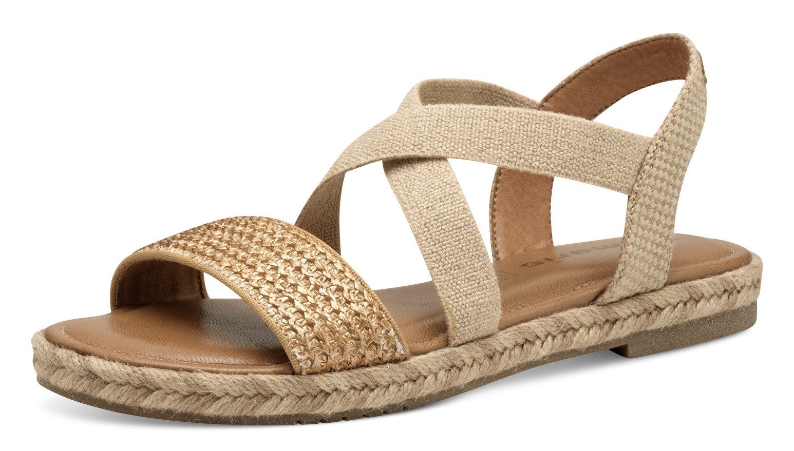 Tamaris Riemchensandale, Plateau, Sandalette, Sommerschuh mit Kontrast-Details