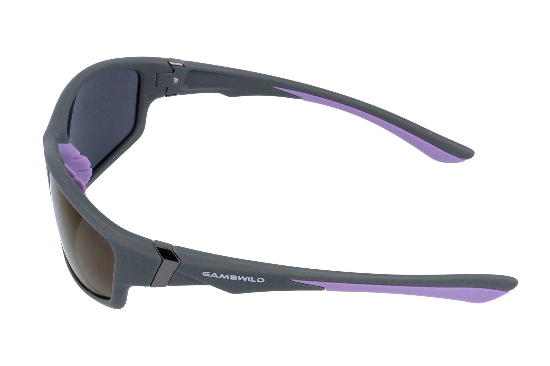 Gamswild Sportbrille UV400 Sportbrille Sonnenbrille Fahrradbrille Skibrille polarisierte, Gläser Damen Herren Modell WS6036 in blau, lila, grün