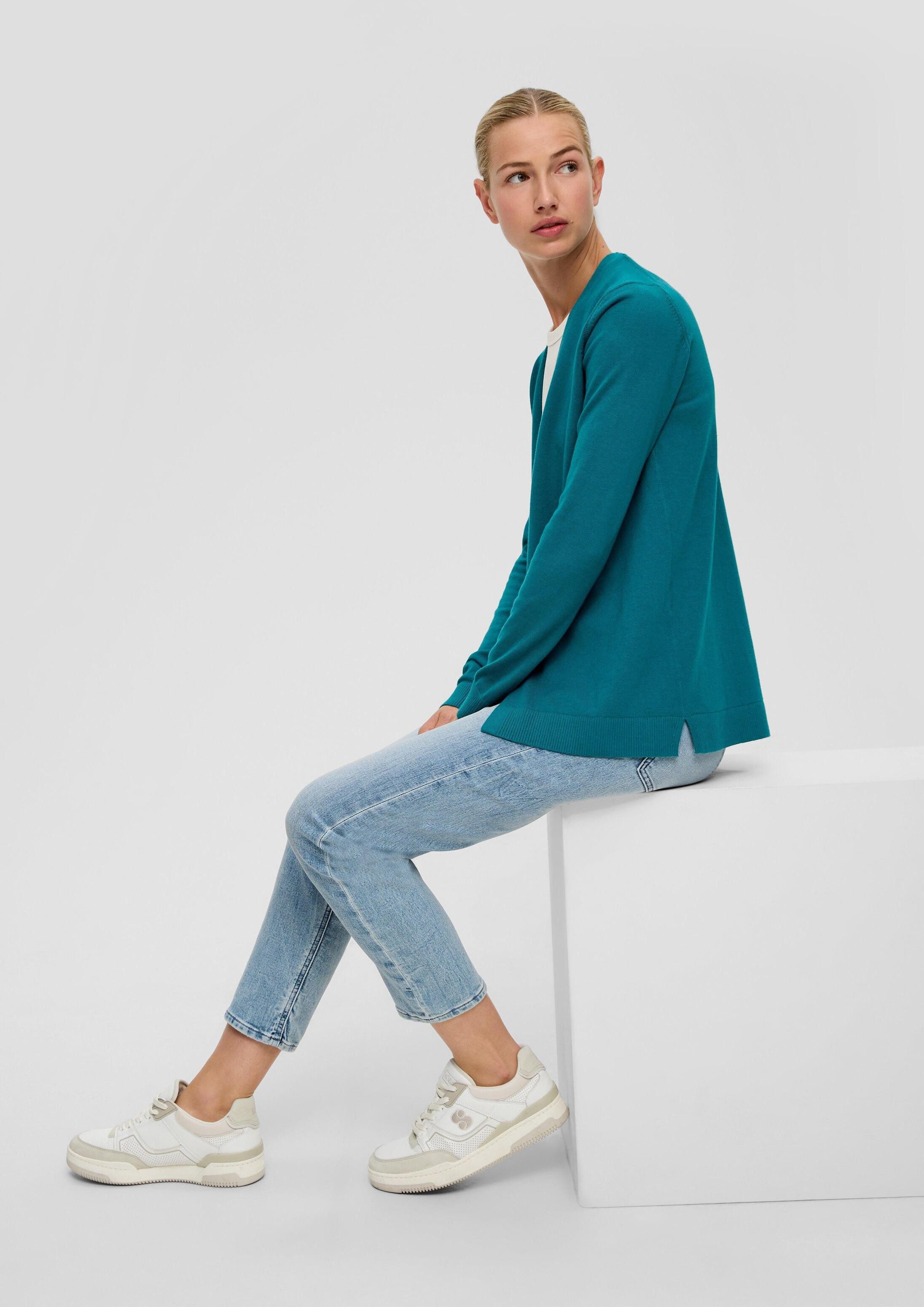 s.Oliver Cardigan Strickjacke Strickjacke aus Baumwollmix