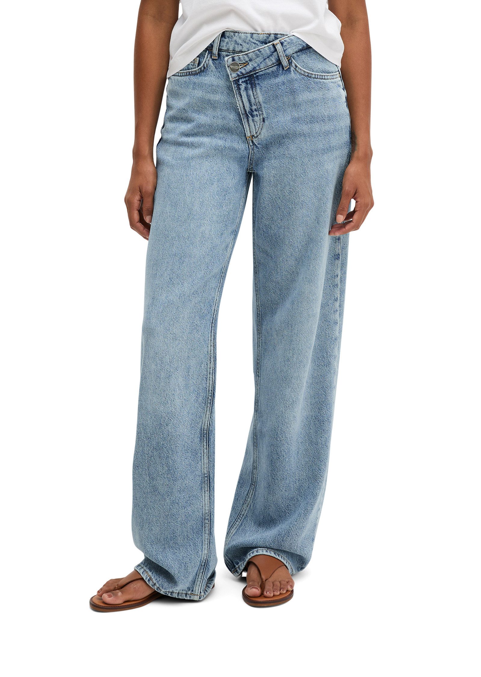 Marc O'Polo Weite Jeans aus Lyocell-Leinen-Baumwolle-Mix