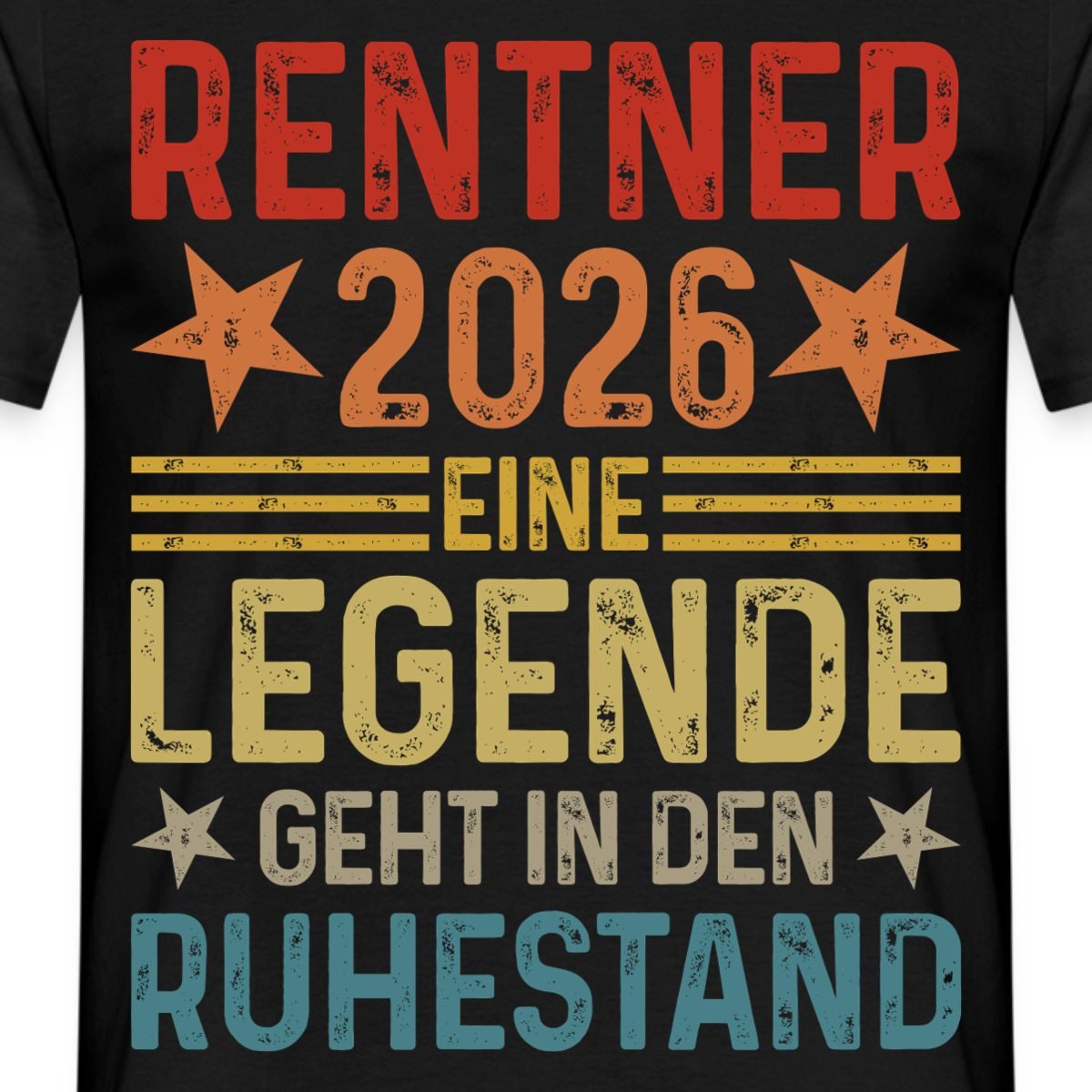 T-Shirt Rentner 2026 Legende Geht In Den Ruhestand Männer T-Shirt