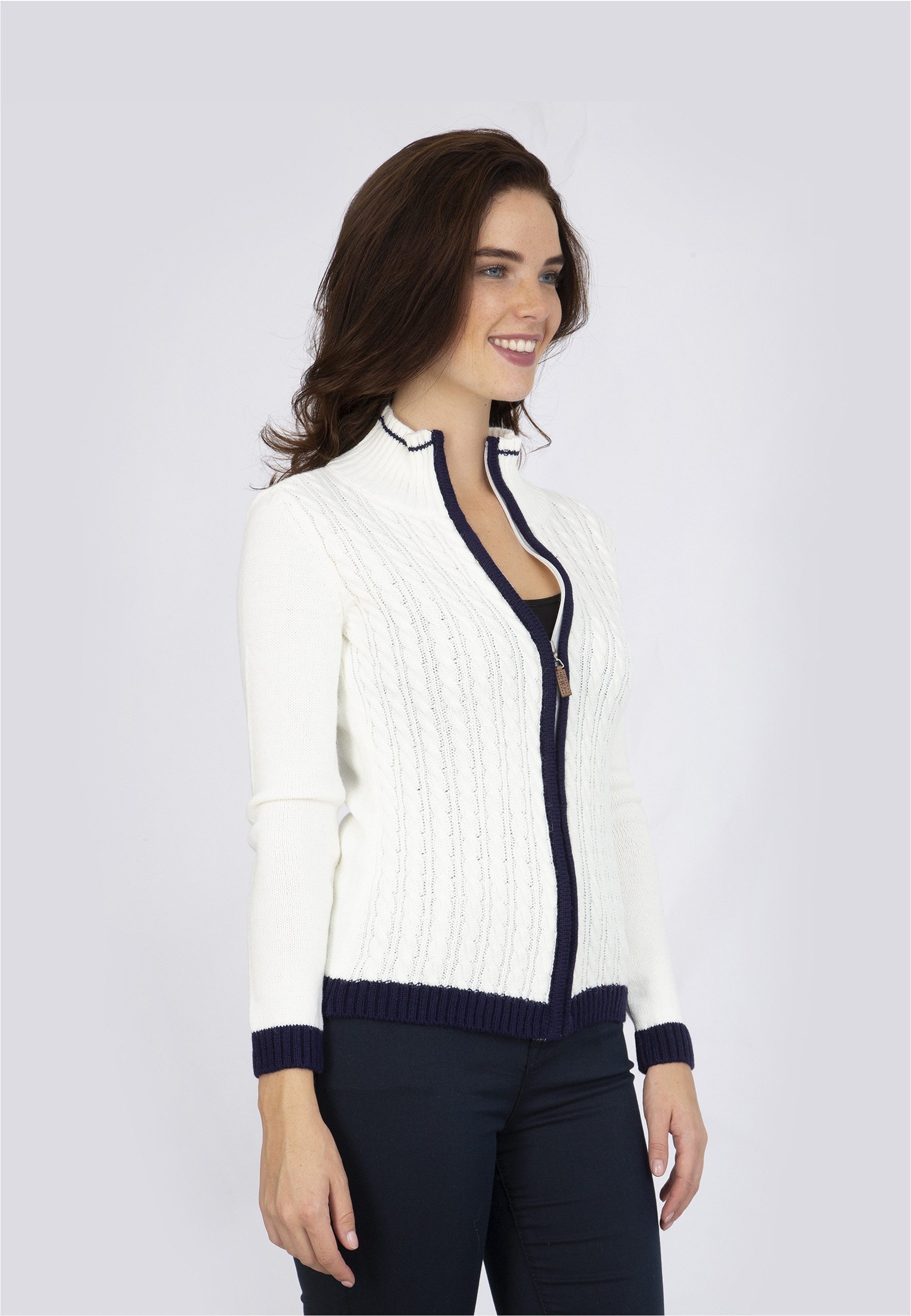 SIR RAYMOND TAILOR Strickjacke Scottie mit hochwertigem Reißverschluss