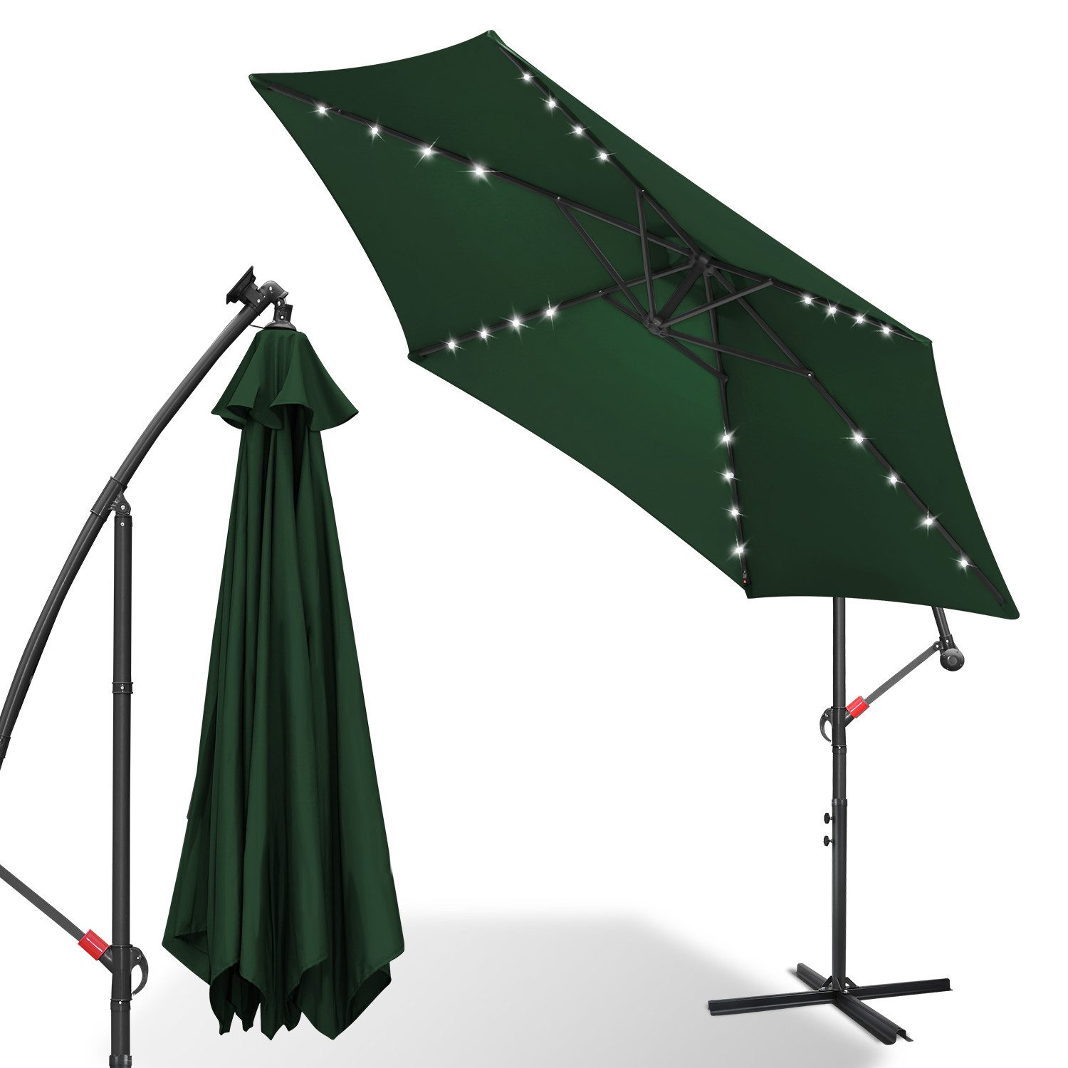 Clanmacy Sonnenschirm Sonnenschirm 300/350cm Terrassen Balkonschirm günstig online kaufen