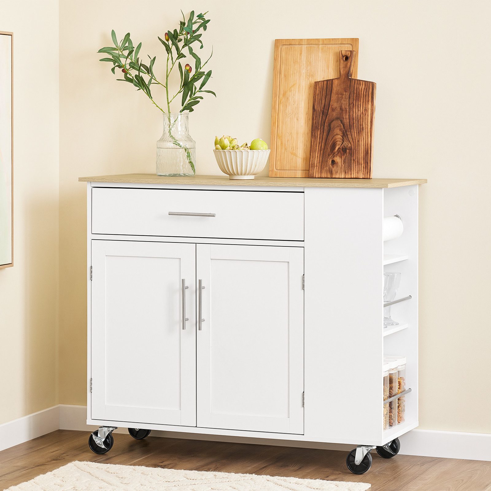 SoBuy Küchenwagen FKW108, Kücheninsel mit Arbeitsplatte, Sideboard freisteh günstig online kaufen