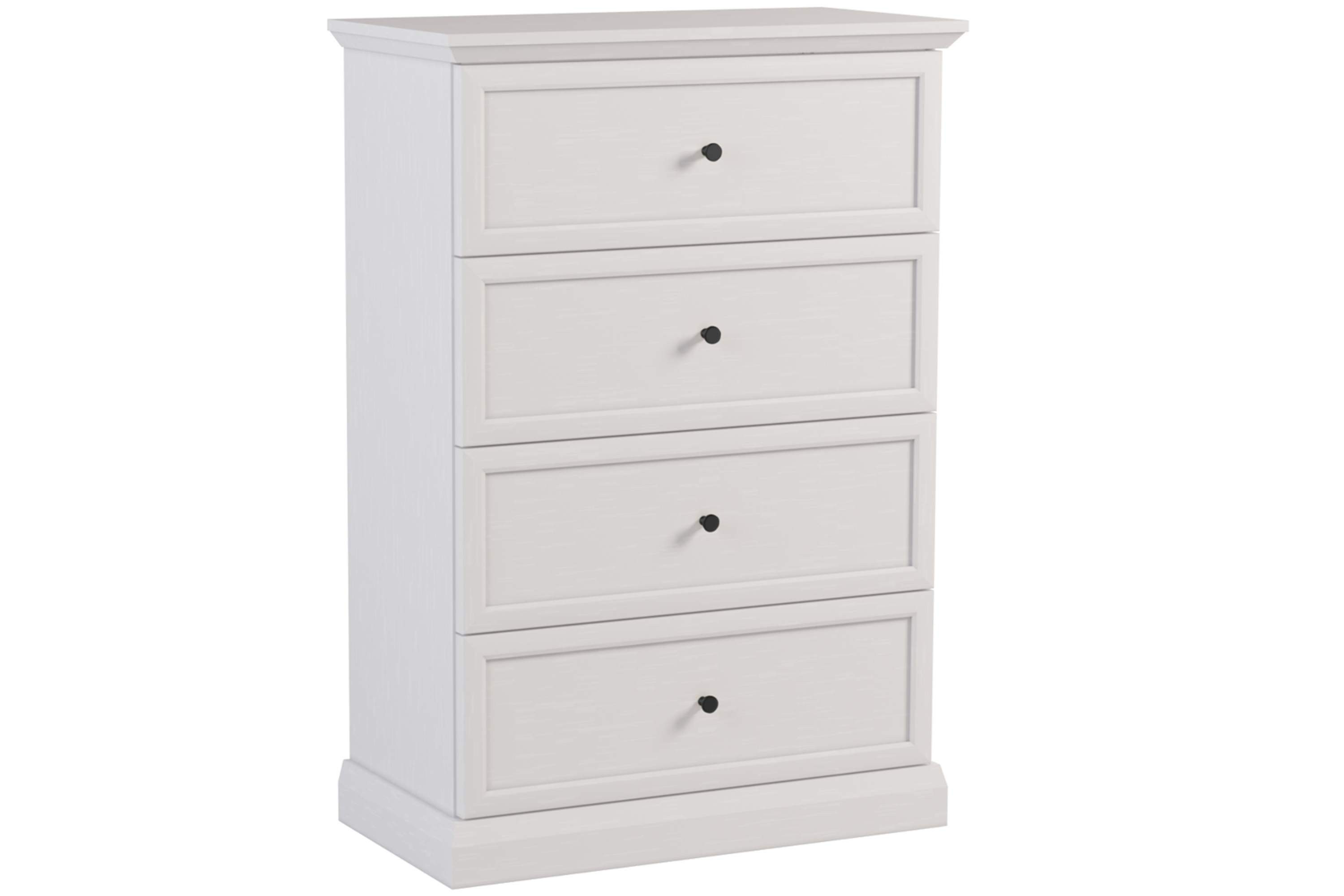 KONSIMO® Kommode KATRIA Kommode mit Schubladen, hergestellt in der EU, Hochkommode, 4 Schubladen, Holzoptik, Metallgriffe