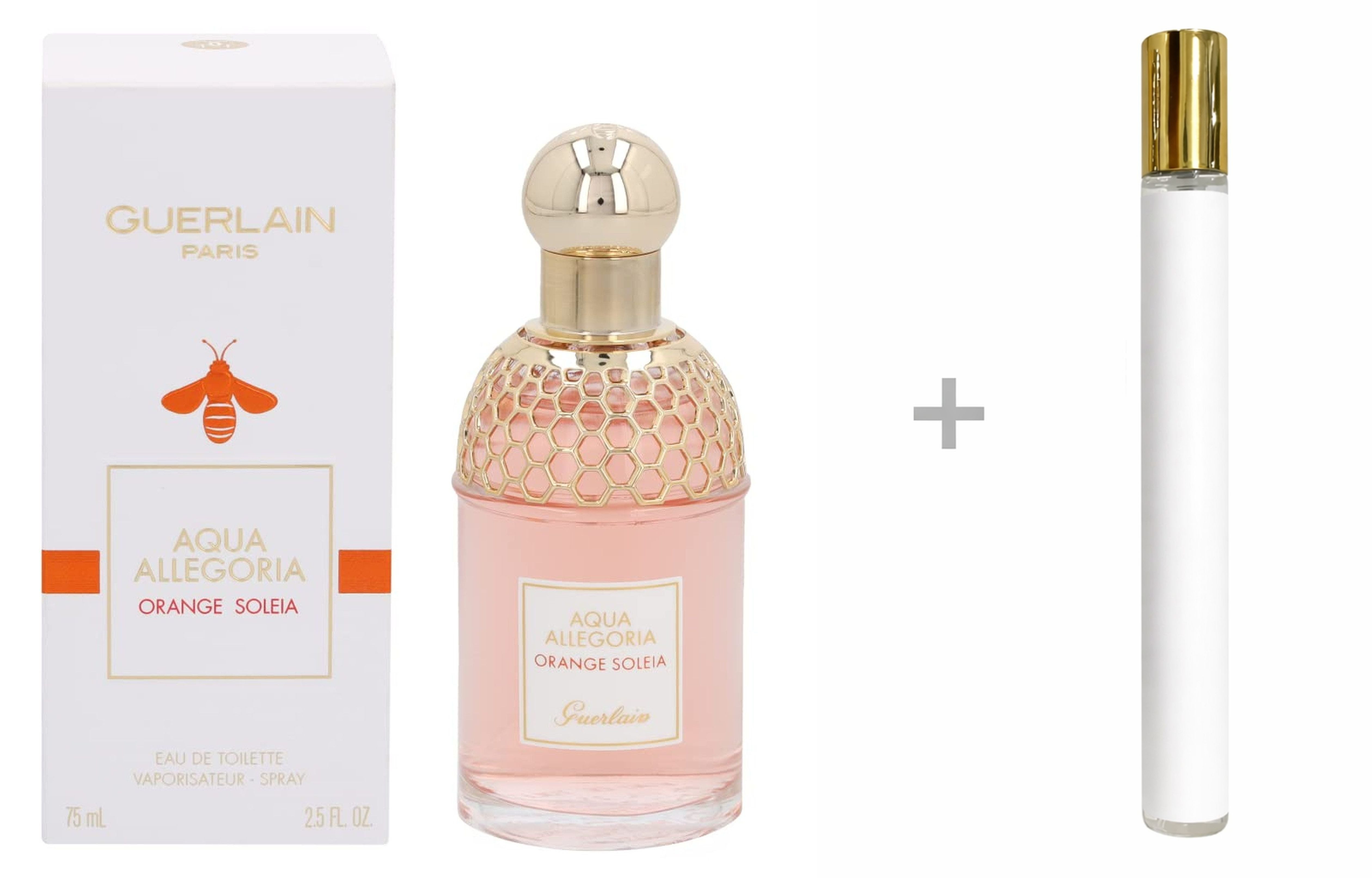 GUERLAIN Duft-Set Aqua Allegoria Orange Soleia Damen & Herren EDT Spray + Reiseduft, GUERLAIN, Eau de Toilette, Glasflakon, Unisex