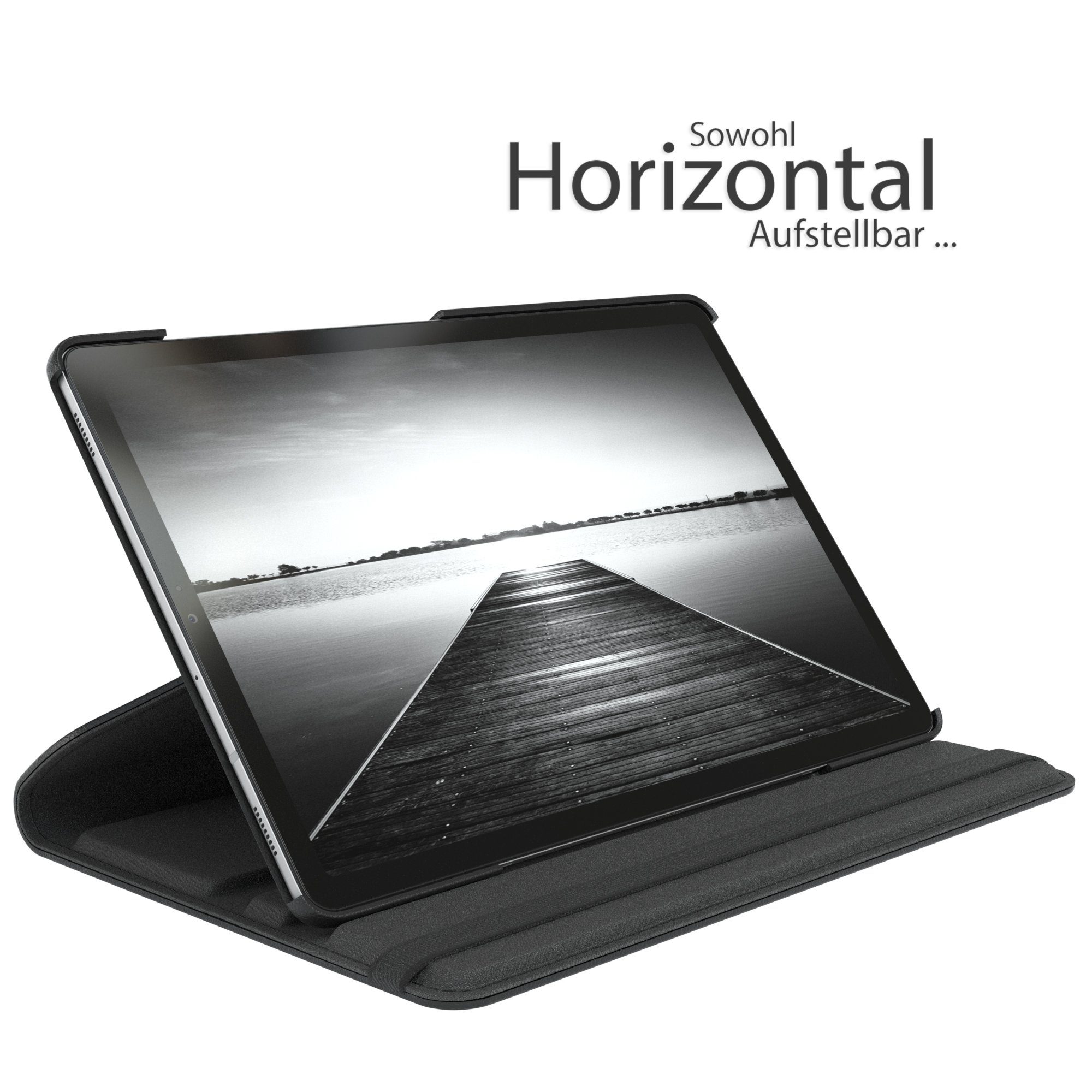 EAZY CASE Tablet-Hülle Rotation Case für Samsung Galaxy Tab S5e 10,5 Zoll, Hülle 360° drehbar mit Standfunktion Etui Anti-Kratz Tasche Schwarz