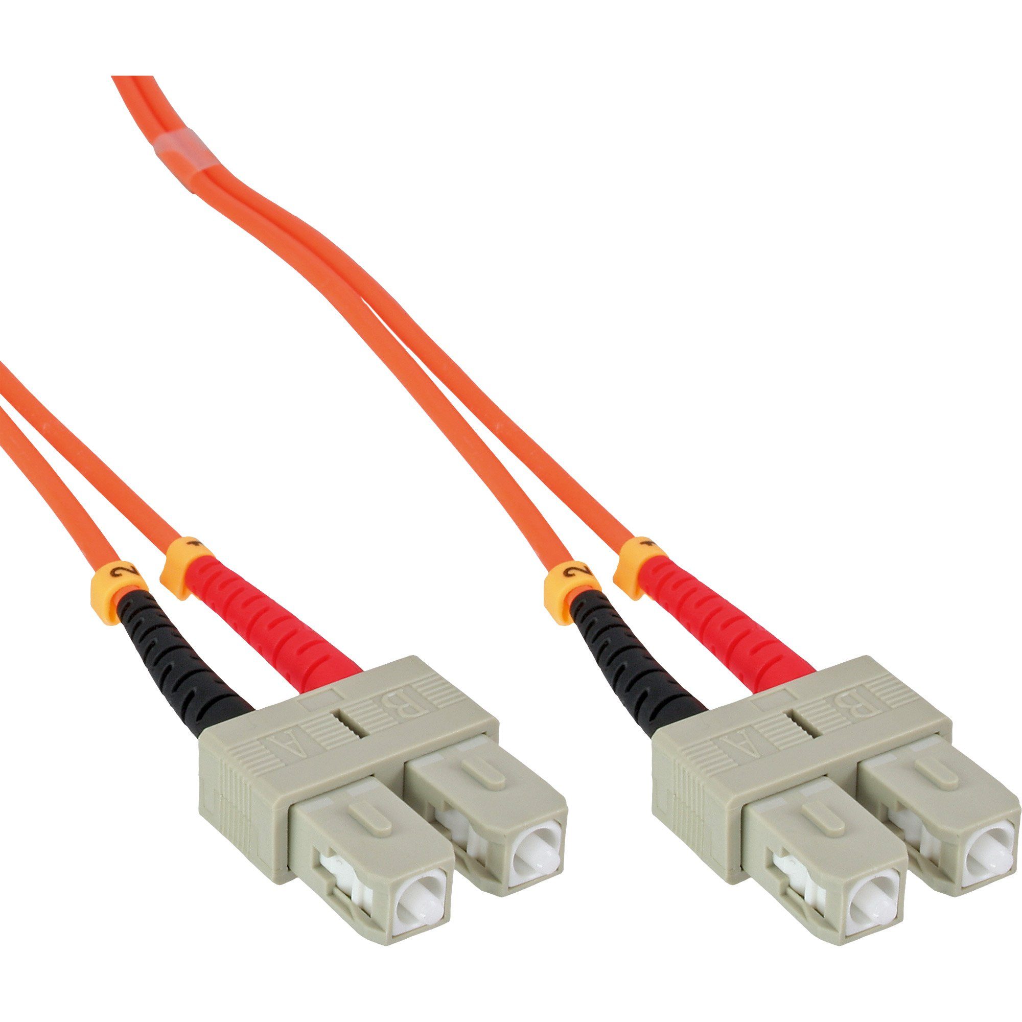 InLine® LWL Duplex Kabel, SC/SC, 50/125µm, OM2, 15m LAN-Kabel