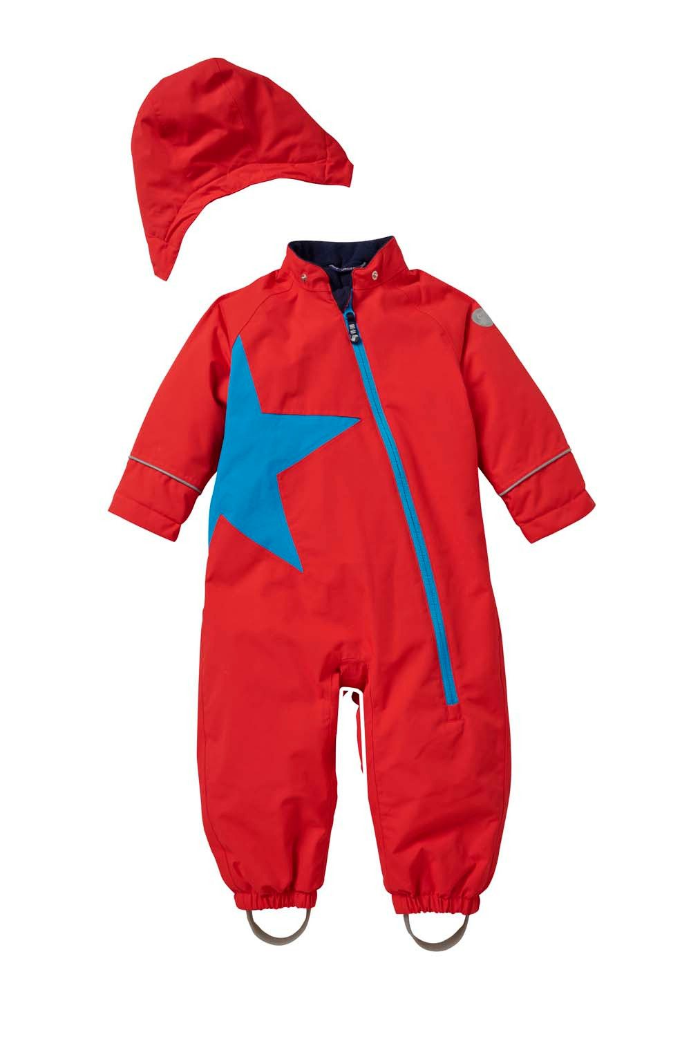 JAKO-O Snowsuit for Babies and Children, Star Design, tomato red